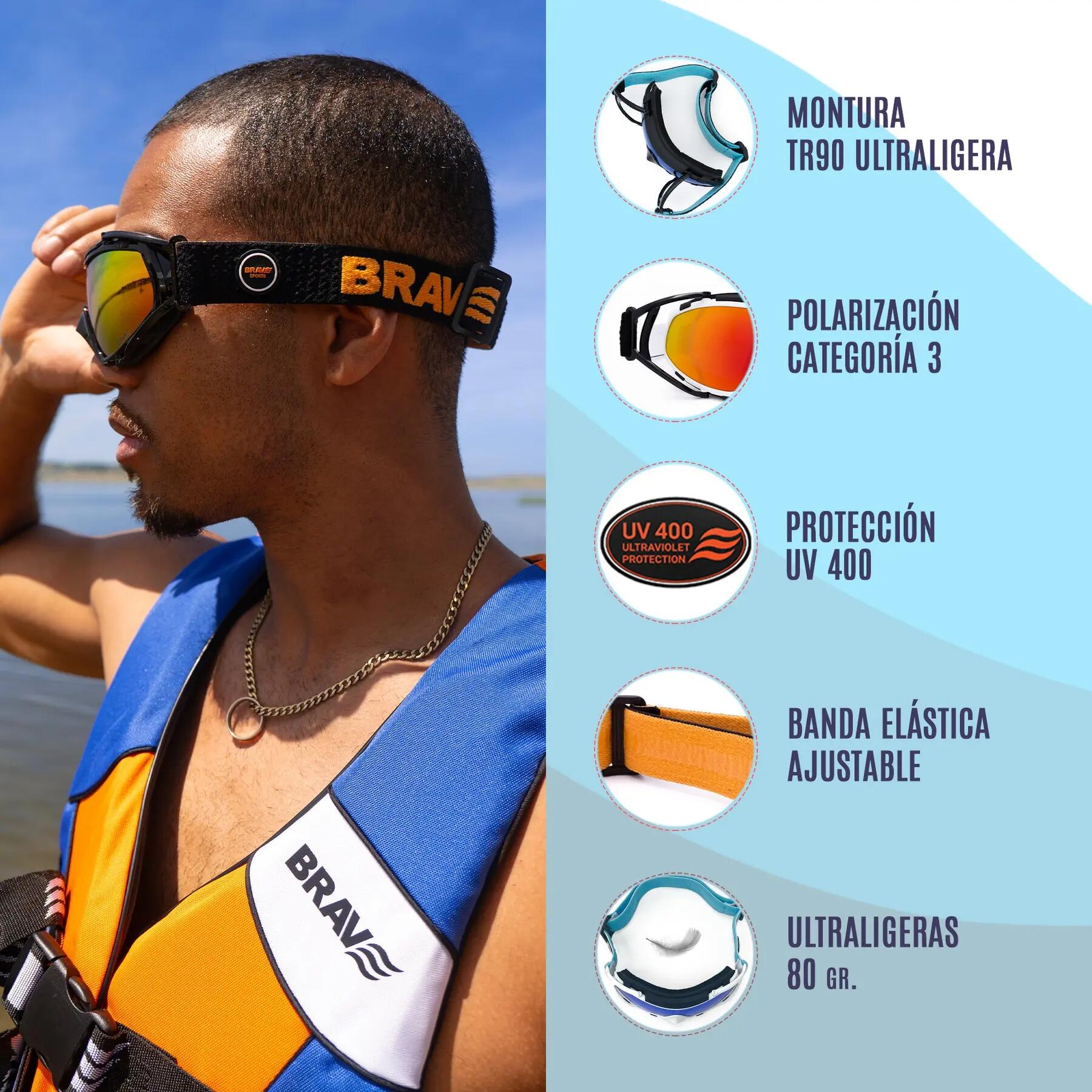 Gafas deportivas BRAVE BREEZE Solar Run polarizadas UV400 Cat. 3 4/5