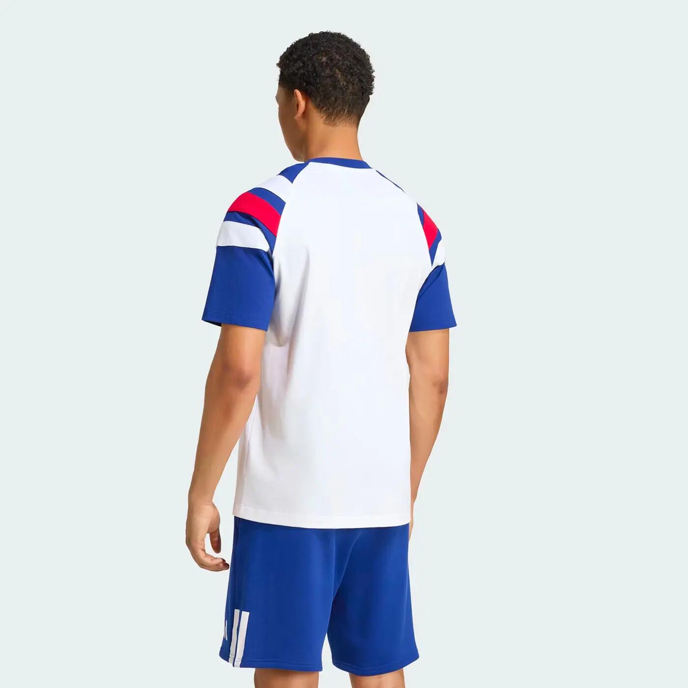 T-shirt rugby adidas France Rugby Travel Bianco e blu 2/6