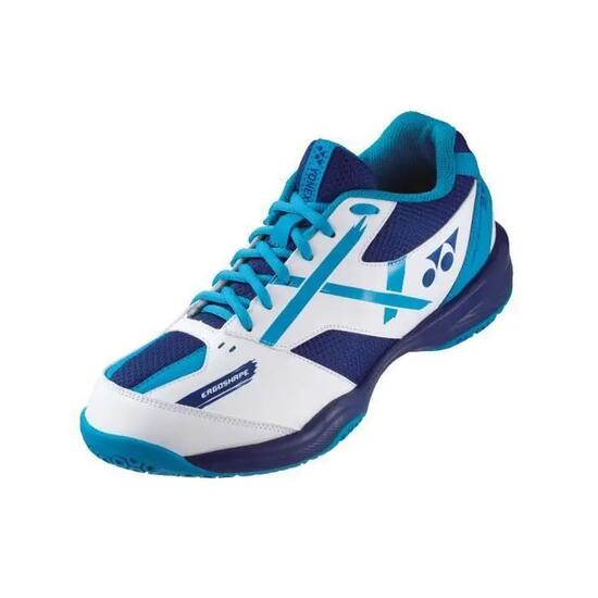 Chaussures - Badminton - Unisexe - Amorti Power Cushion, Basses - Blanc/Bleu