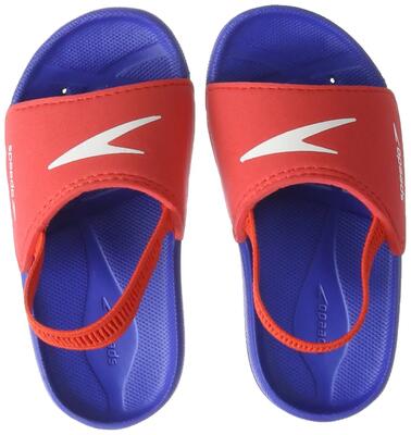 Schoenen - zwemmen en strand - kinderen - antislip - blauw/rood