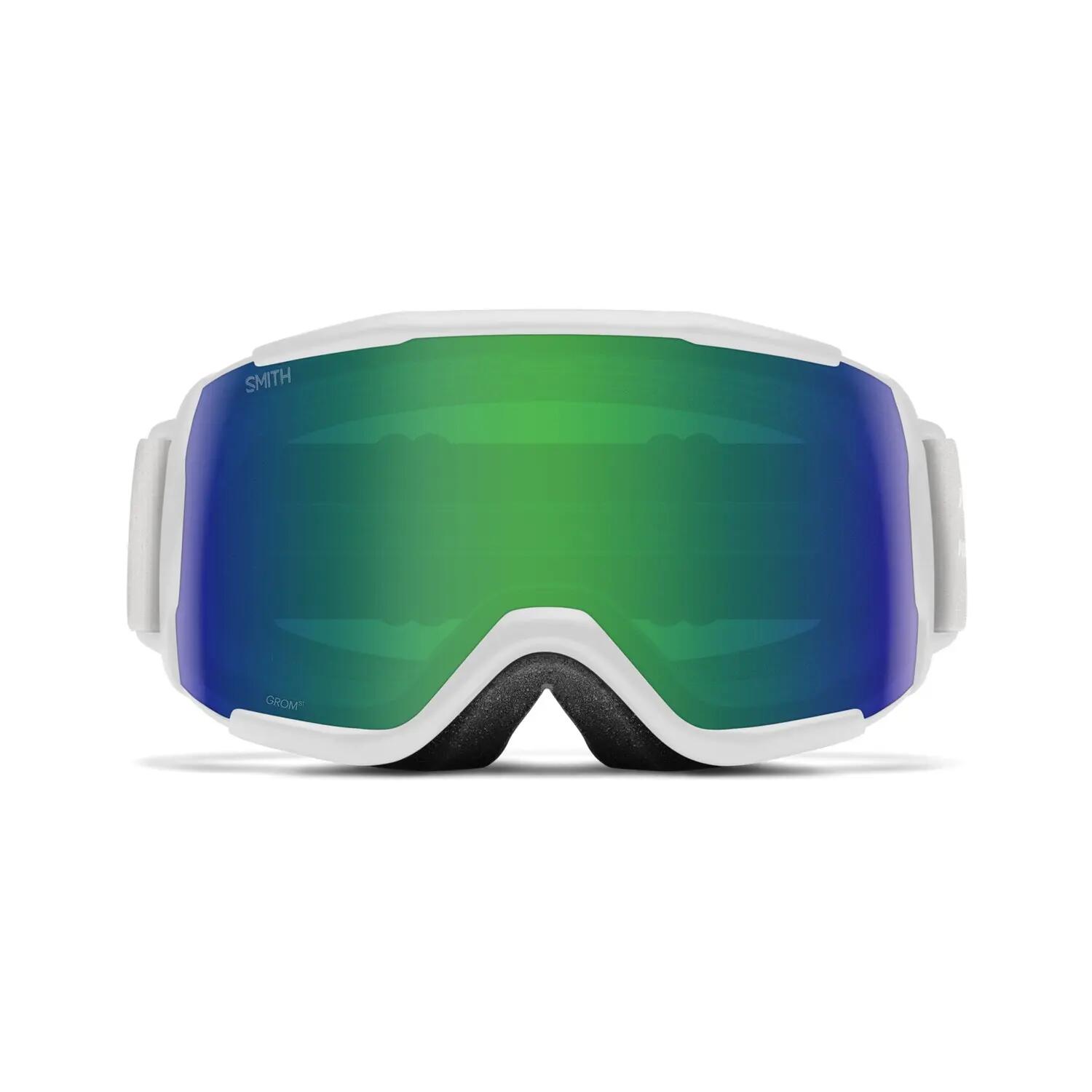 Masque De Ski Grom White Green Solx Mirror Antifog Cat 3 Garçon 3/4