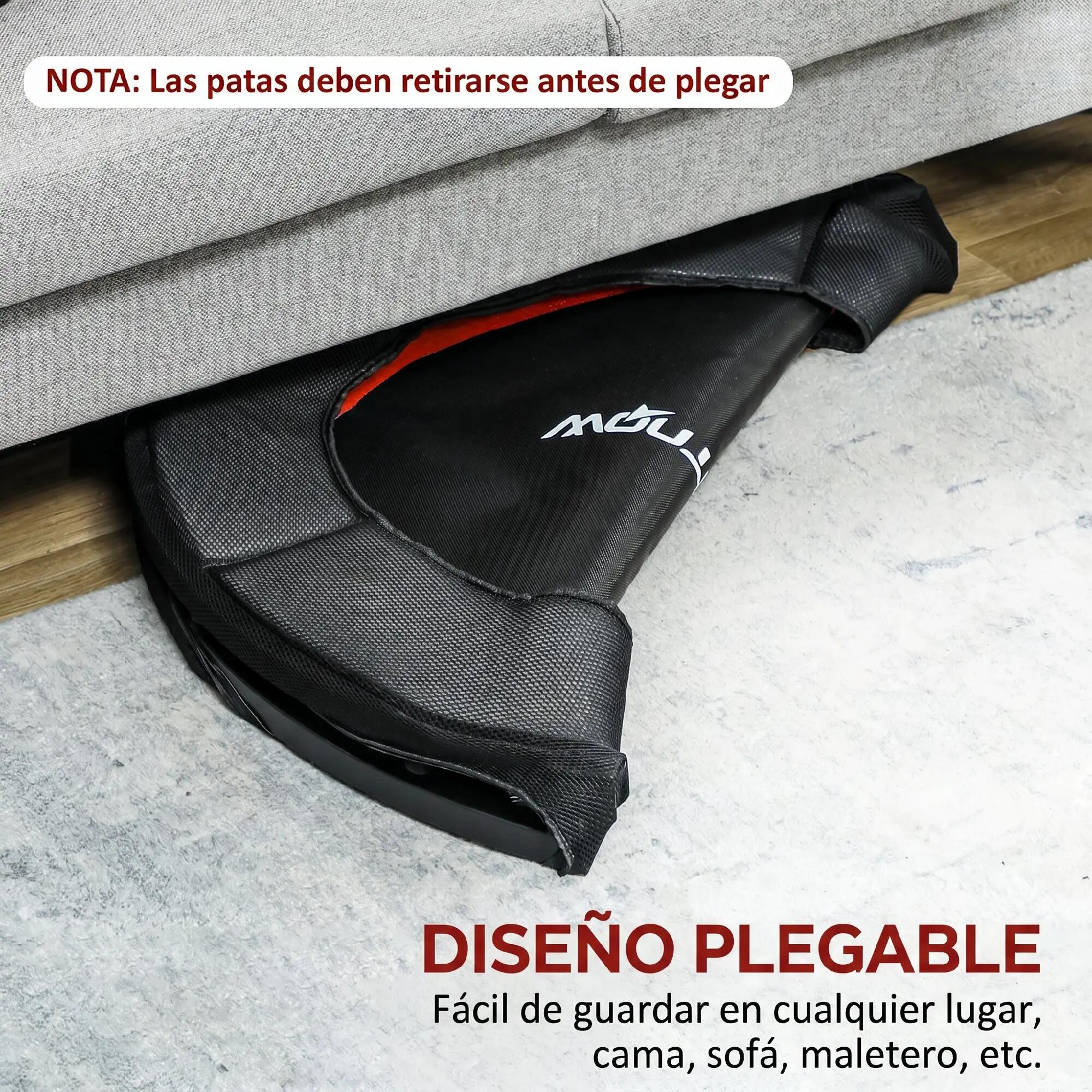 Trampoline pliable 102 cm acier antidérapant 100 kg rouge 6/6