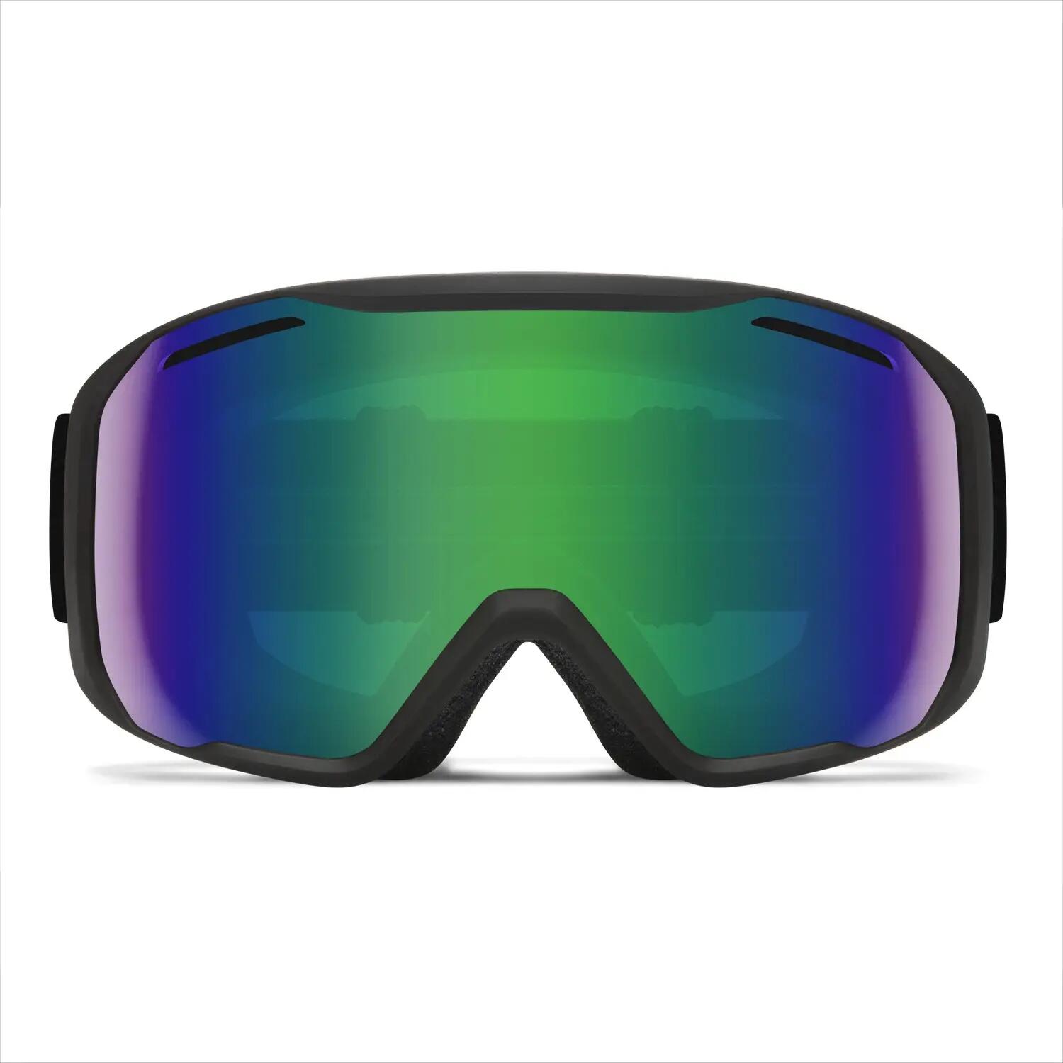 Masque De Ski Blazer Black Green Solx Mirror Antifog Cat 3 Homme 4/5