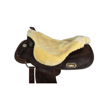 Couvre-selle western en mouton synthétique