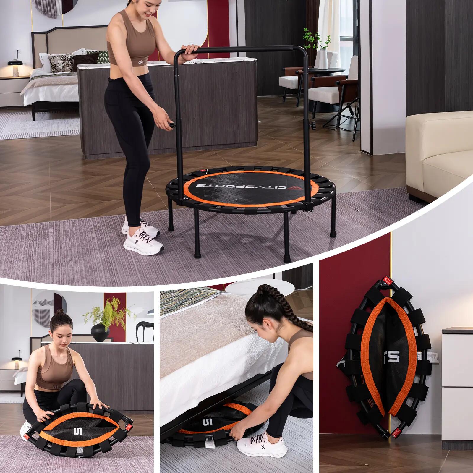 Składana, cicha i stabilna – trampolina fitness, która nie zawadza 4/9