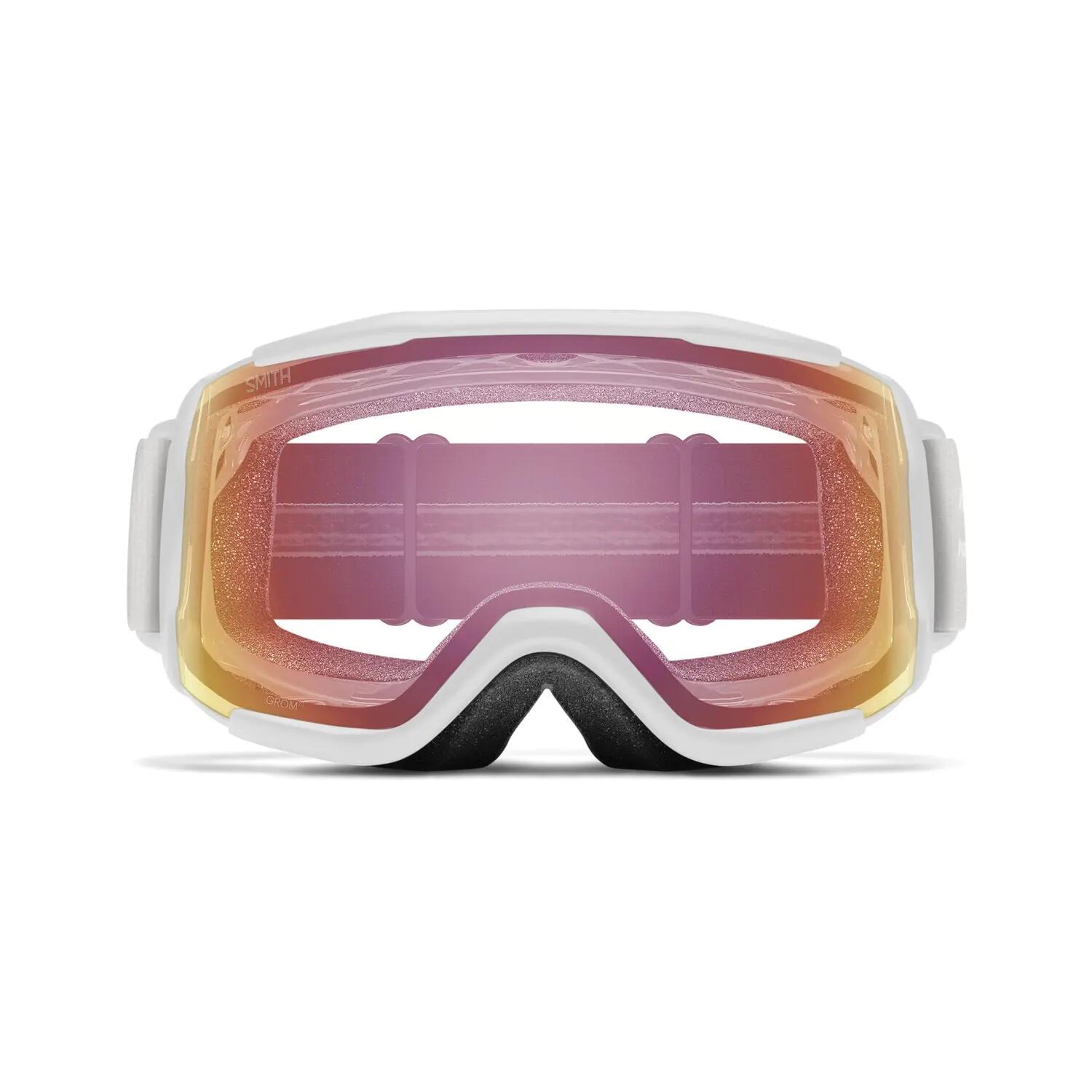 Grom White Red Sensor Mirror Antifog Cat 1 Boys' Ski Goggles 2/3