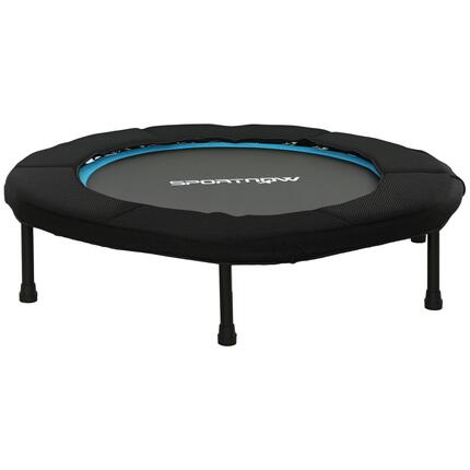 Trampoline pliable 102 cm acier antidérapant 100 kg bleu