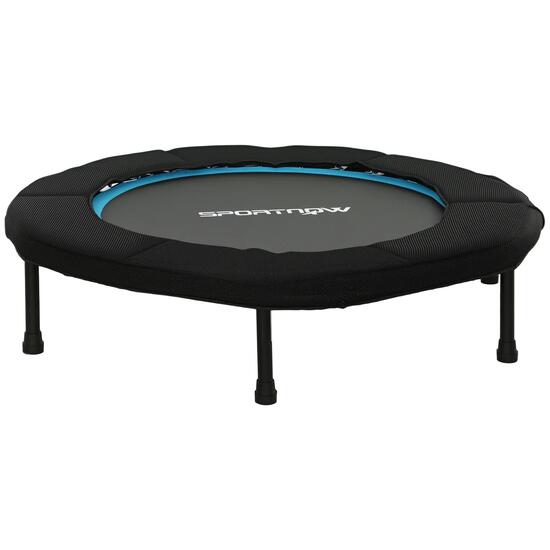 Trampoline pliable 102 cm acier antidérapant 100 kg bleu