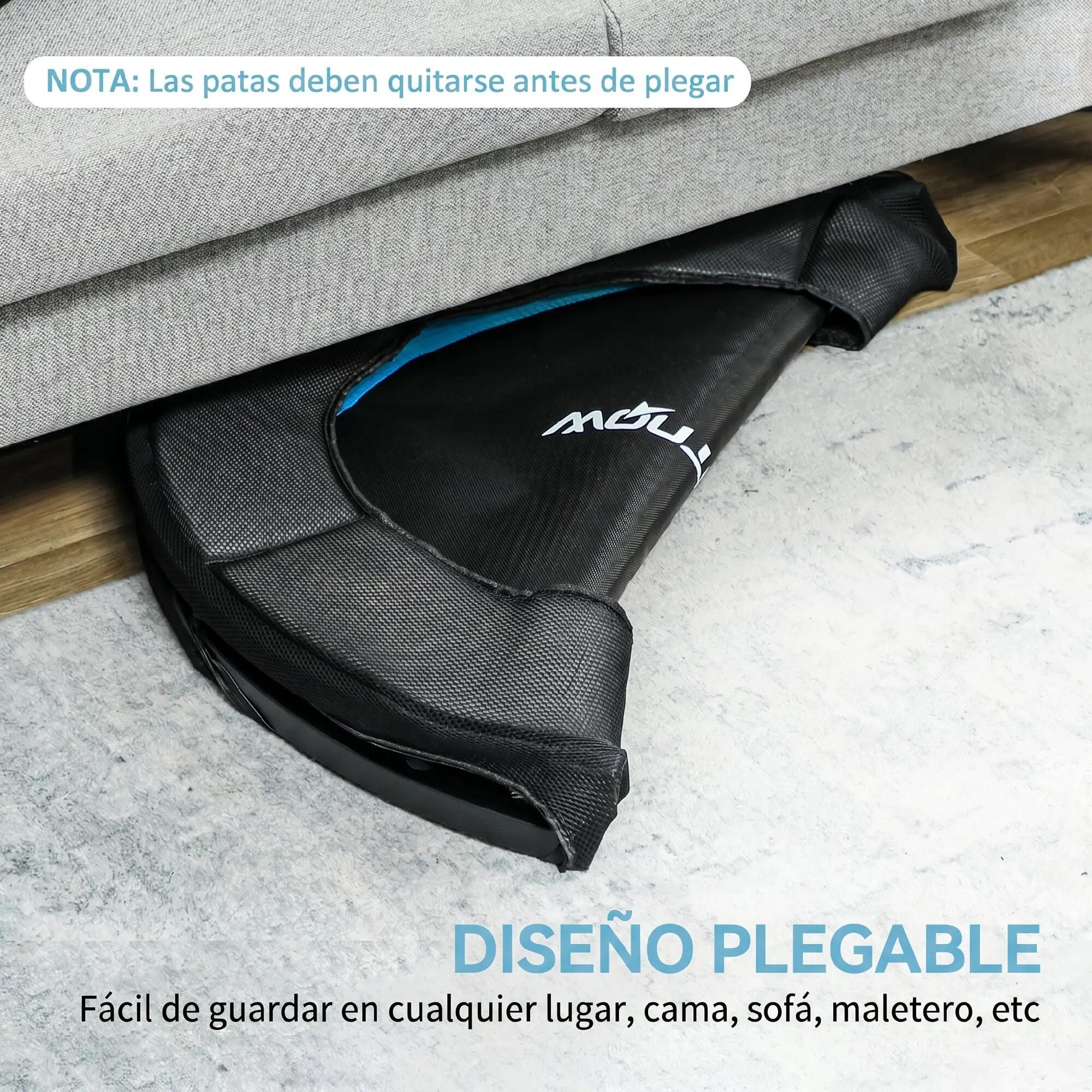 Trampoline pliable 102 cm acier antidérapant 100 kg bleu 6/6