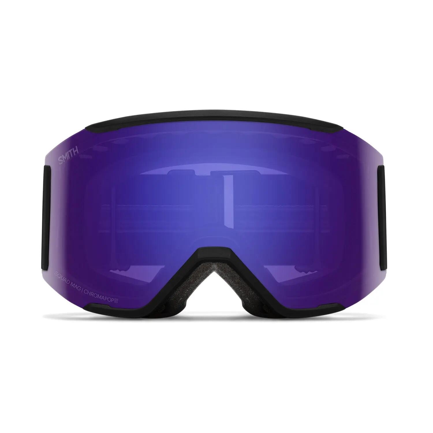 Masque Ski Squad Mag Black Chromapop Everyday Violet Mirror Cat 2 + Cat 1 Homme 3/4