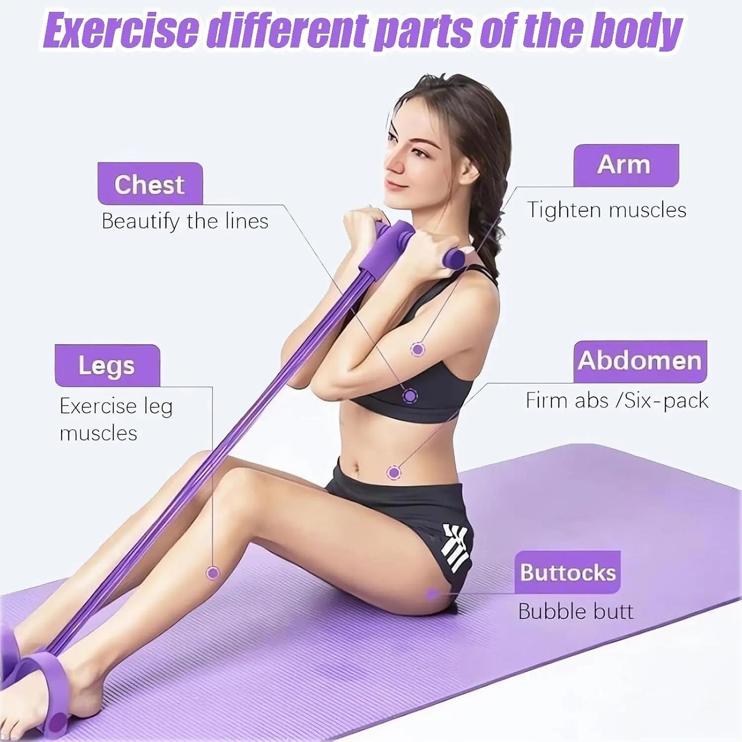 Équipement de fitness à domicile (2 pièces) avec extenseur et appareil de muscul 4/7
