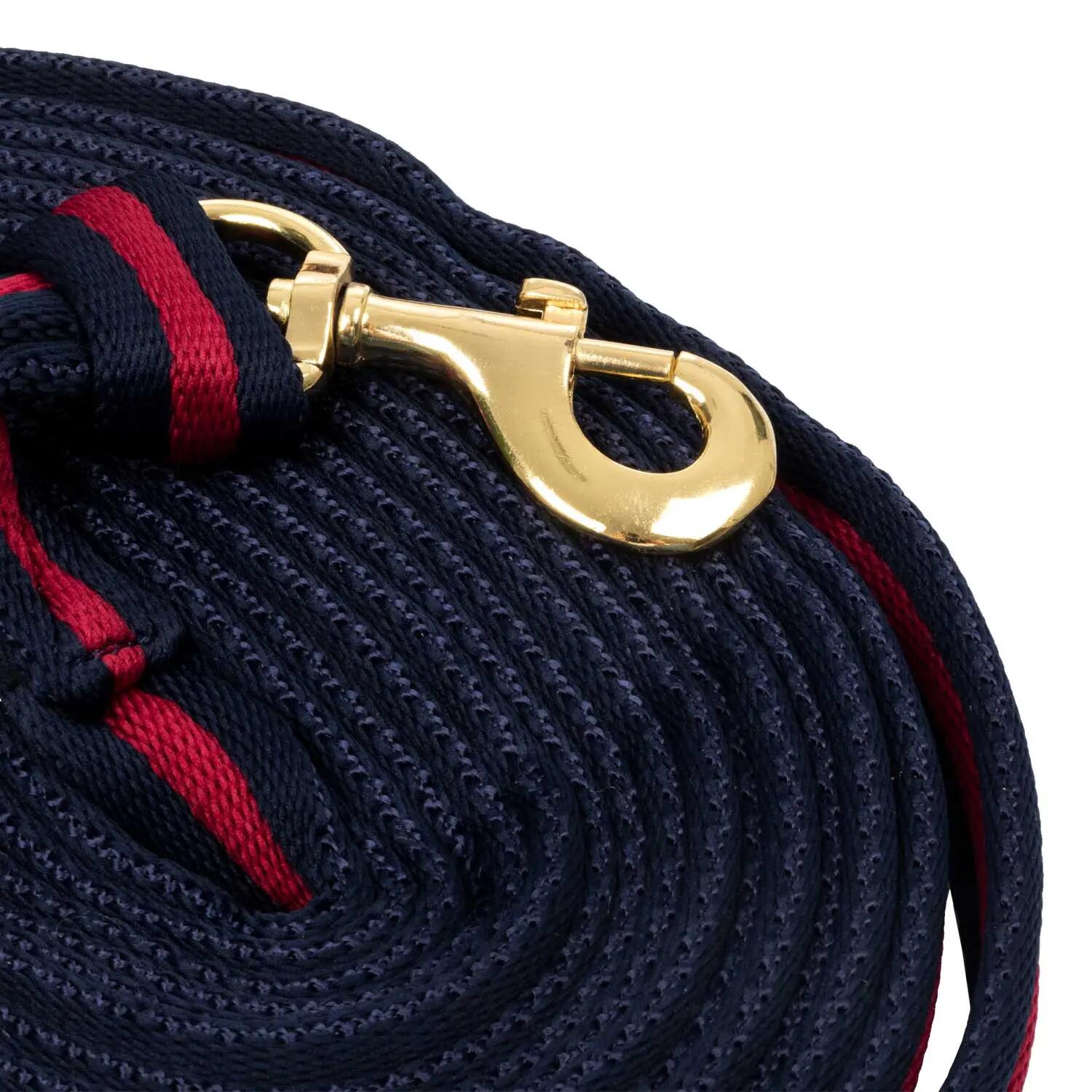 Gevoerde nylon longeerlijn met halsterbevestiging 2/5