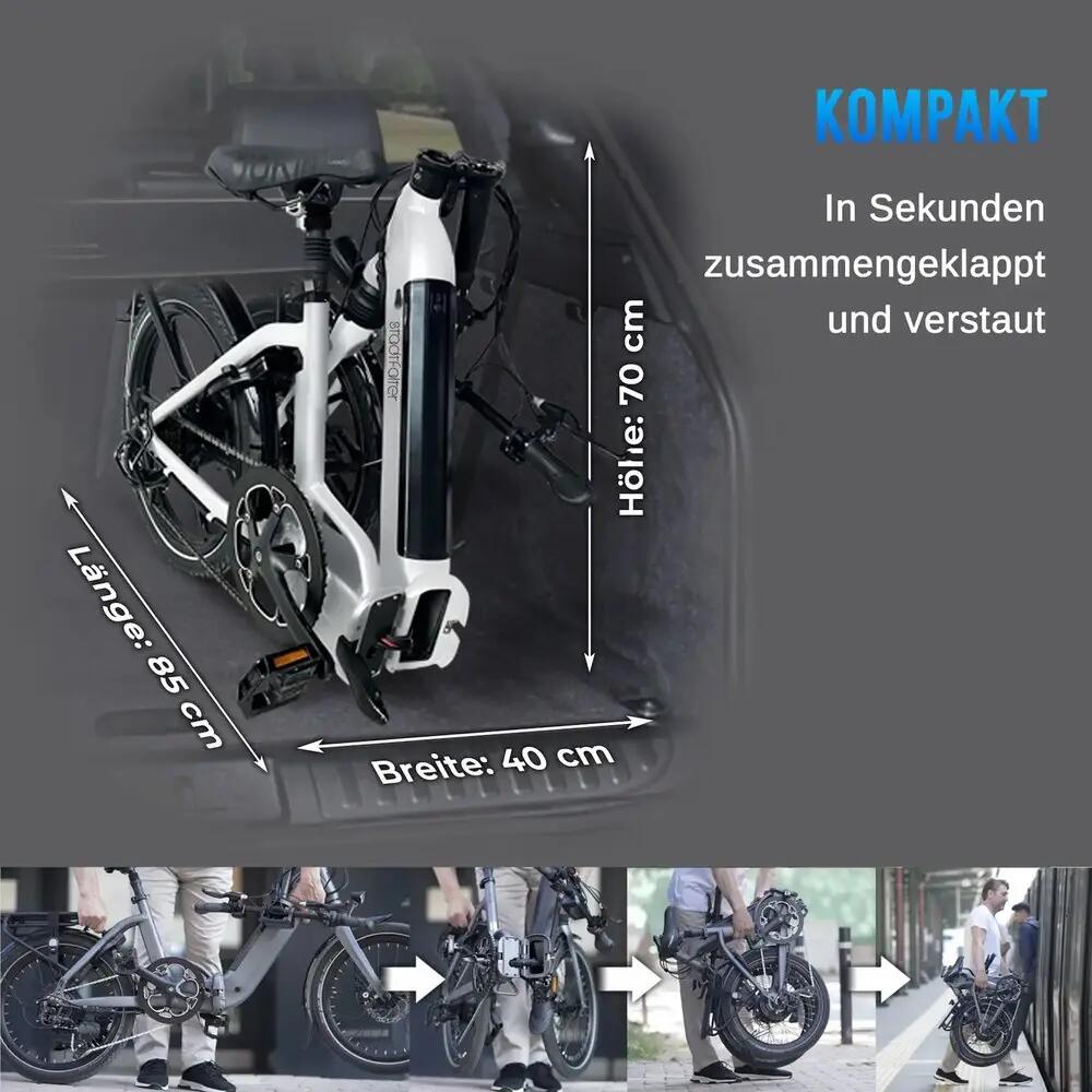 E-Bike Klapprad Stadtfalter B13 3/6