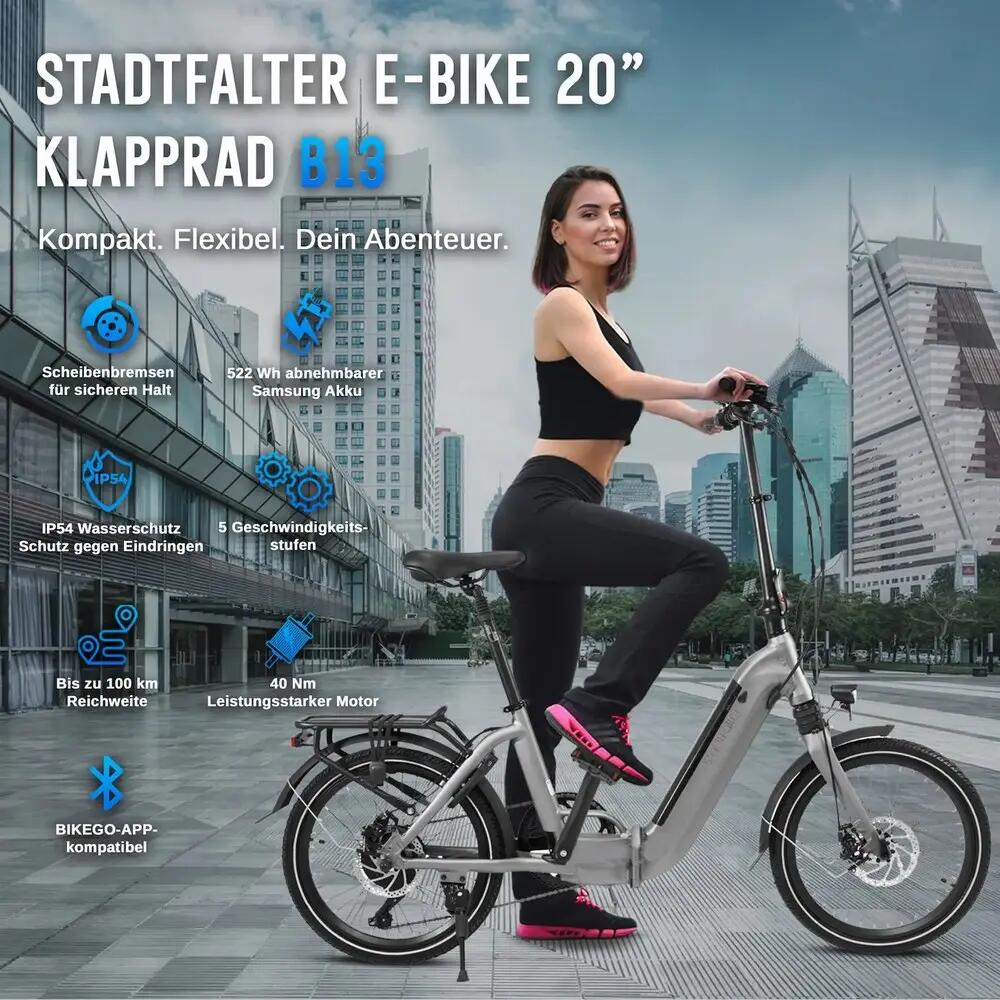 E-Bike Klapprad Stadtfalter B13 2/6