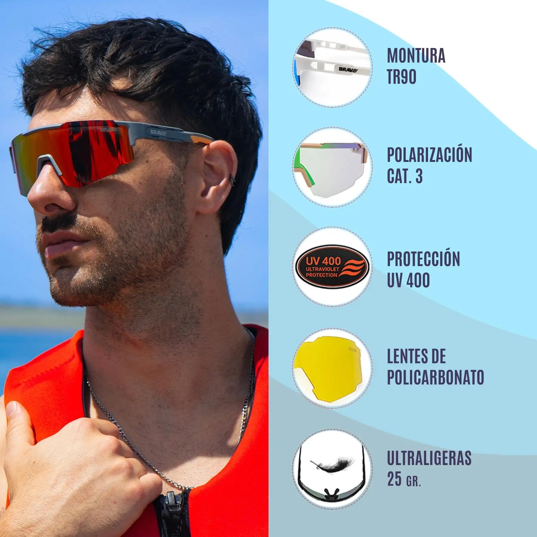 Gafas deportivas BRAVE ACTIVE Fire Drop polarizadas UV400 4/6