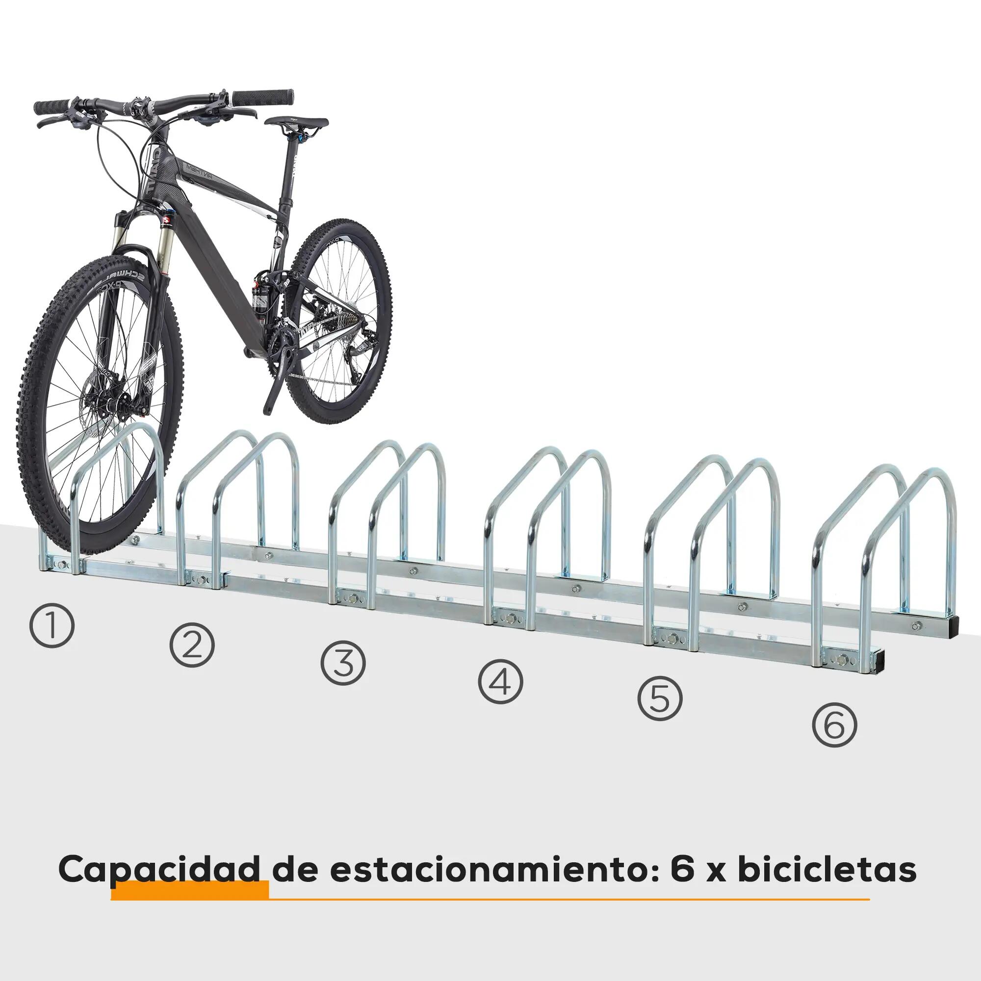 Support de stationnement vélos - route - rangement modulable - argent 6/6