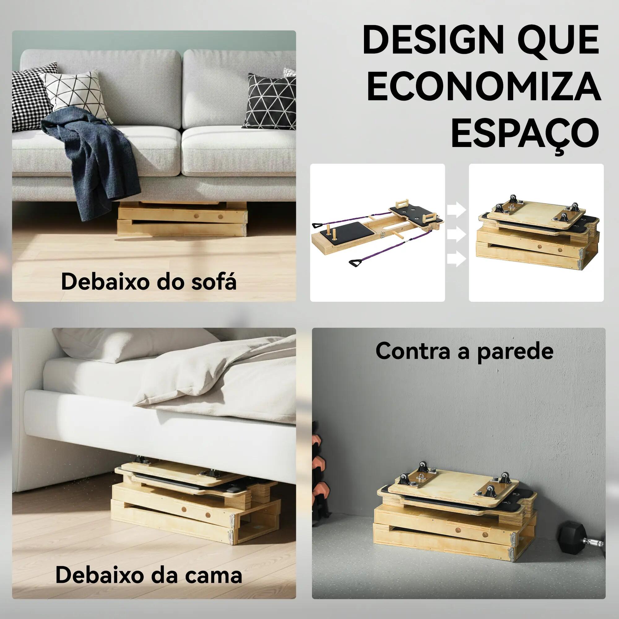 Tabla de Pilates SPORTNOW 165x80x10 cm Madera Natural 8/9