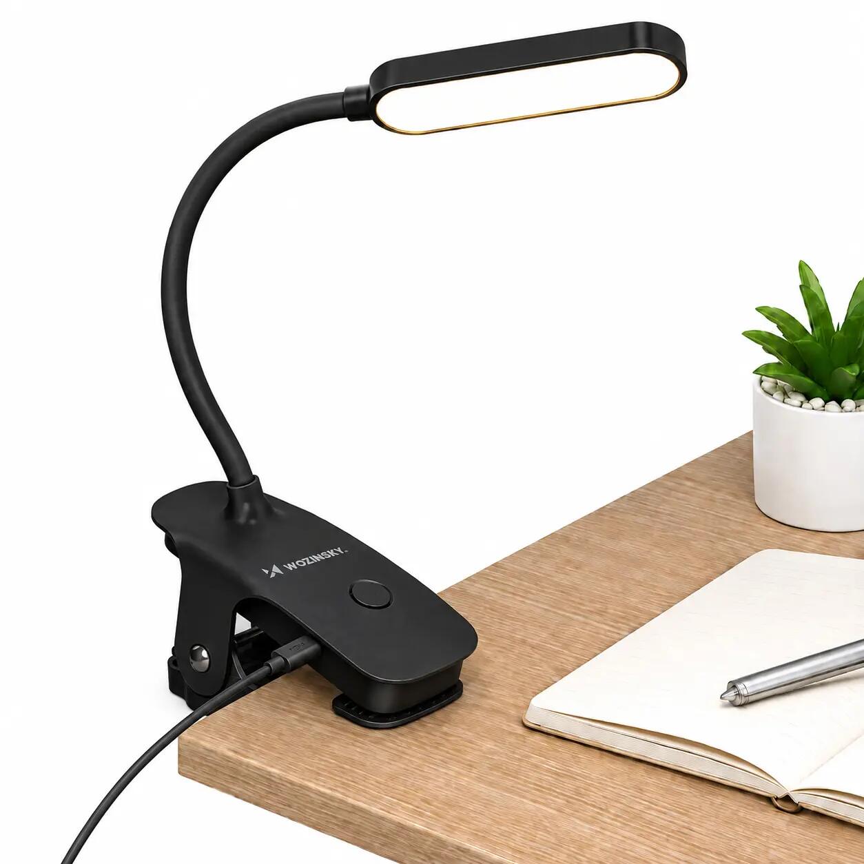 Mini lampka LED przewodowa Wozinsky do czytania z klipsem i kablem Usb-c 80 cm 5/7