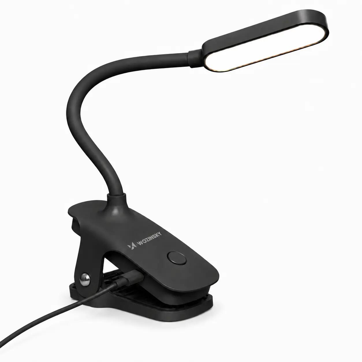 Mini lampka LED przewodowa Wozinsky do czytania z klipsem i kablem Usb-c 80 cm 4/7