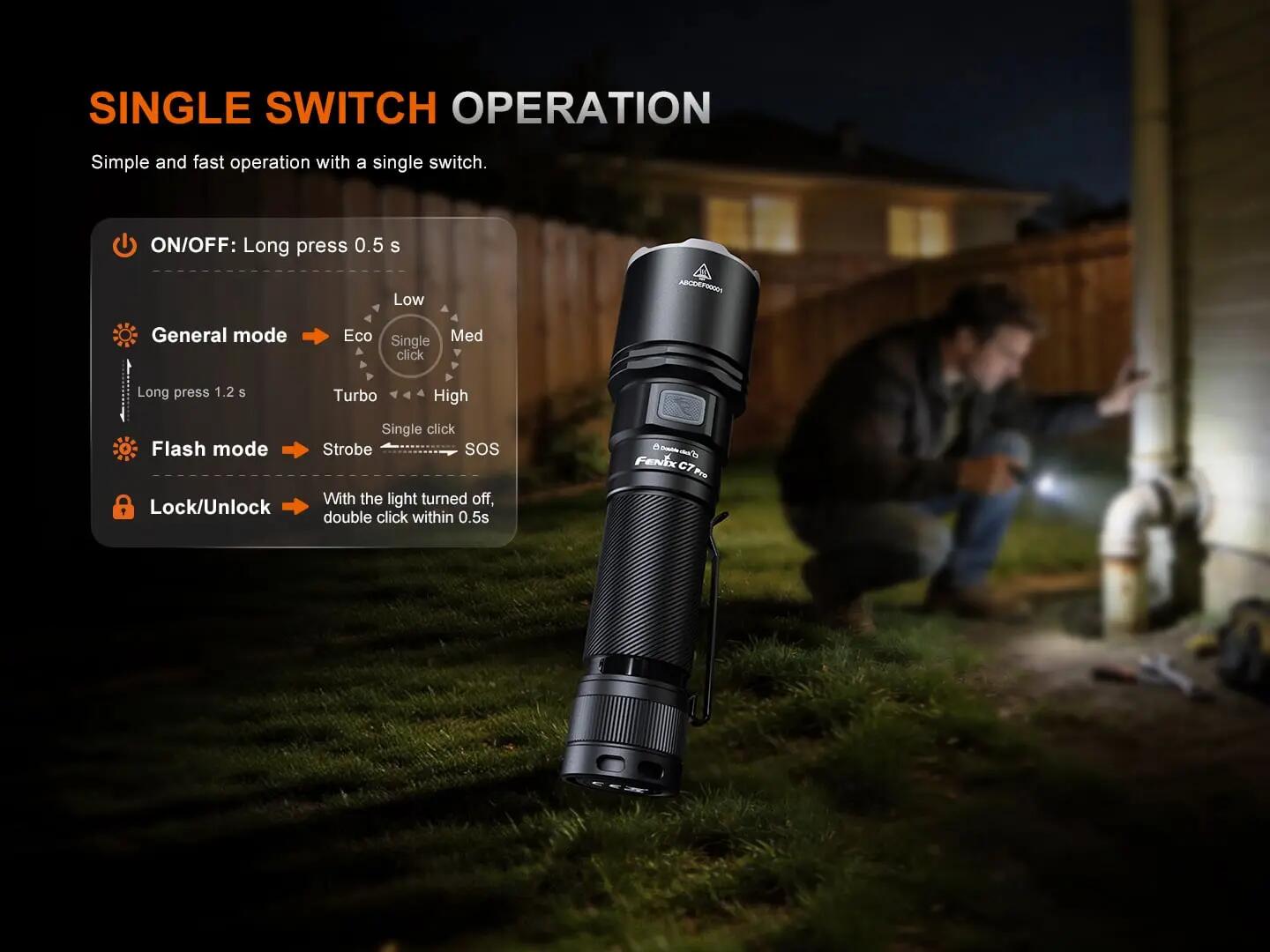 Lampe torche C7 PRO - 4600 lm 4/7