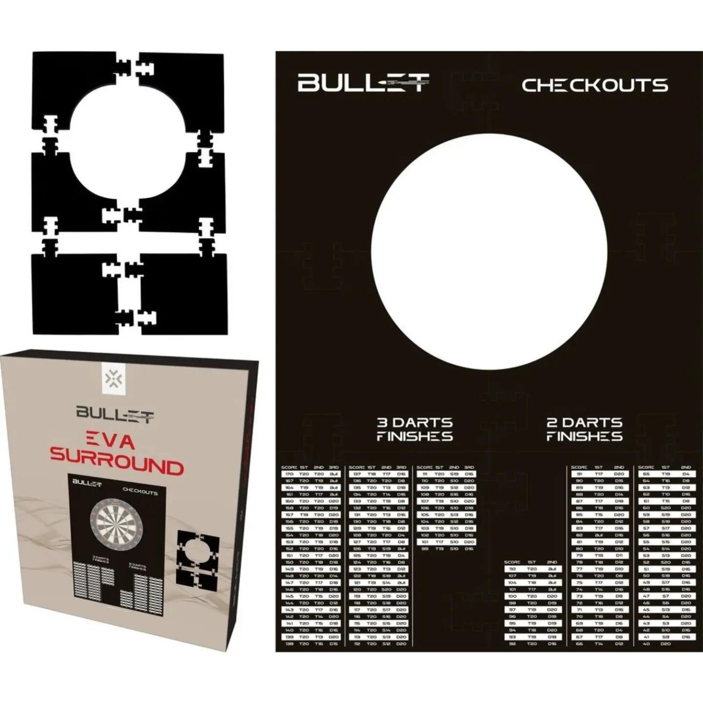 Bullet darts puzzle Check Out falvédő 6 részes Szögletes fekete 3/3