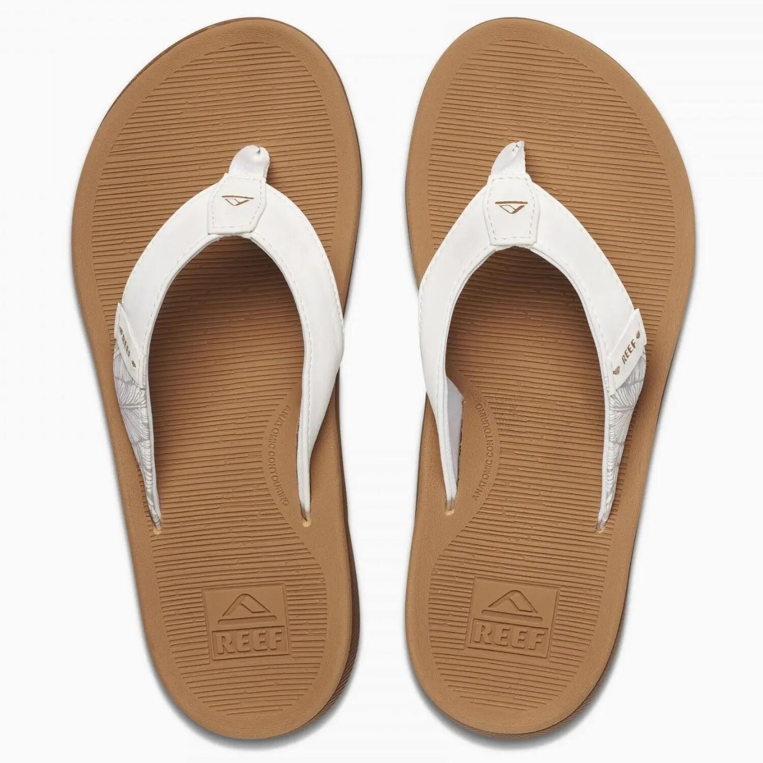 Reef Tongs Santa Ana CI7130 Blanc / Brun-36 2/5