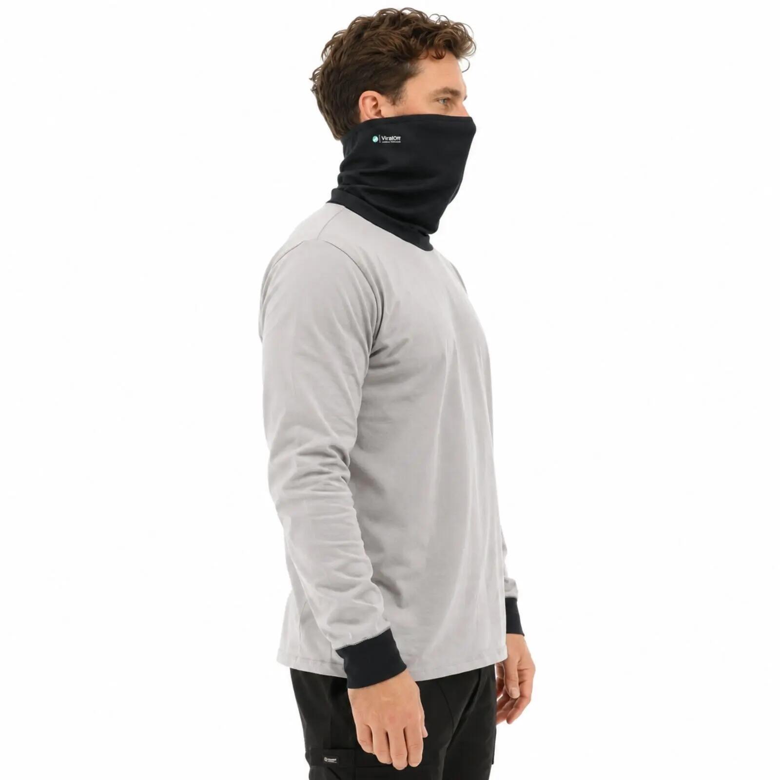 CAT ViralOff Mens Long Sleeve Gaiter Tee Face Covering Quick Dry - Drizzle