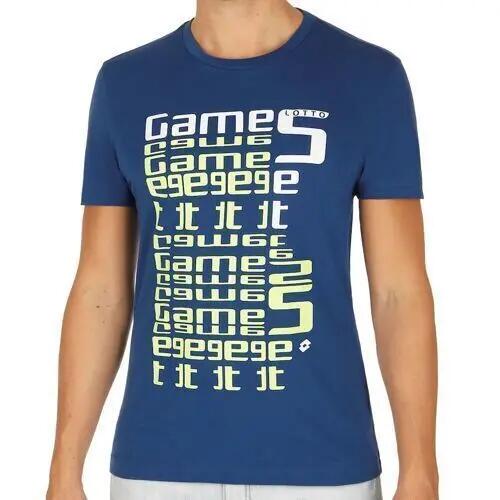 Lotto Mens L73 Tee Shirt Sports Soccer Tennis Training - Blue/Green