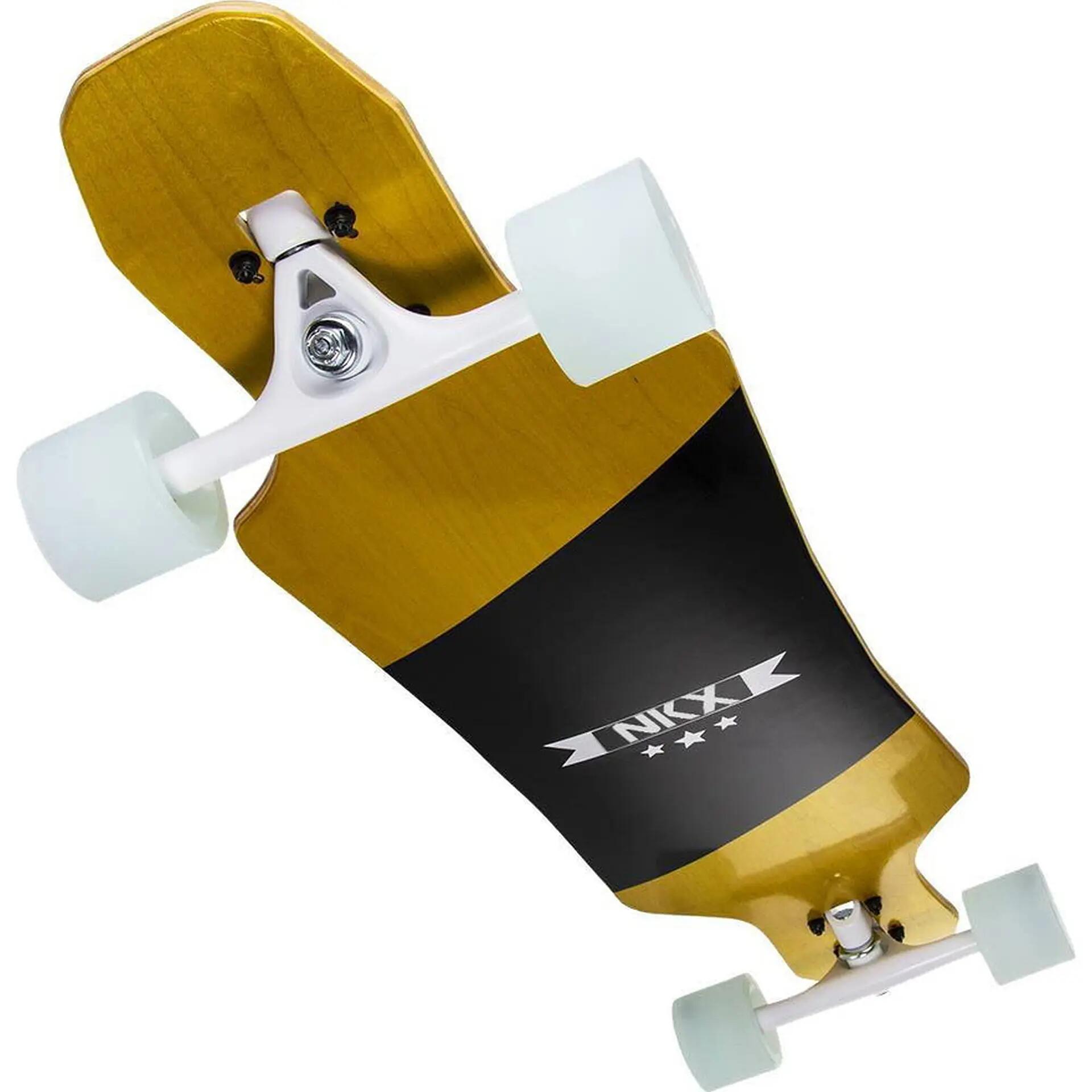 Longboard Fearless, gelb 3/4