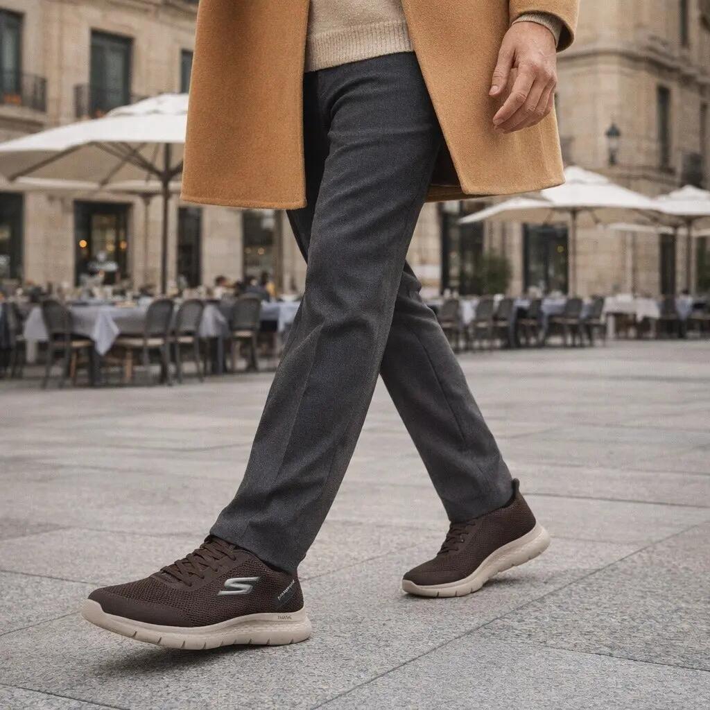 Skechers Go Walk Flex - Hands Up marron   |  HOMME 7/7