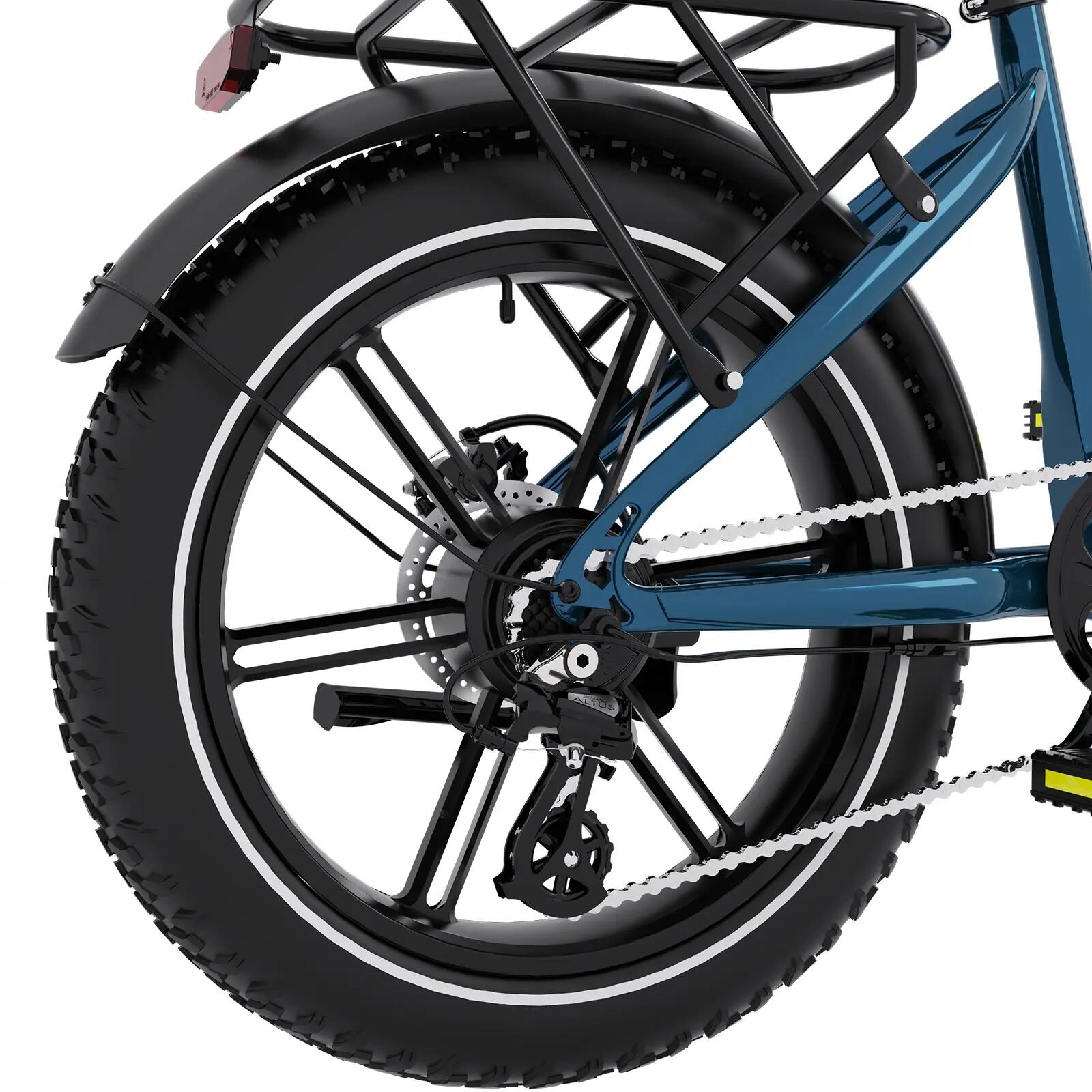 ECO R2 Bicicleta elétrica Fat Bike dobrável 20x4.0, bateria 48V 7/9