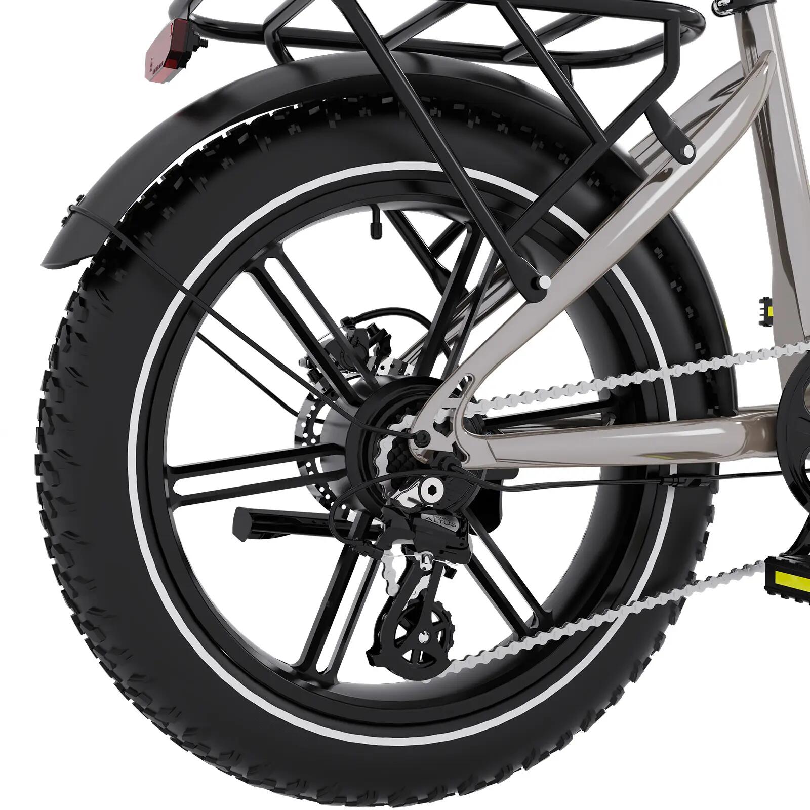 Vélo électrique pliant Fat Bike 20x4.0, batterie 48V 10,4Ah ECO R2 7/9