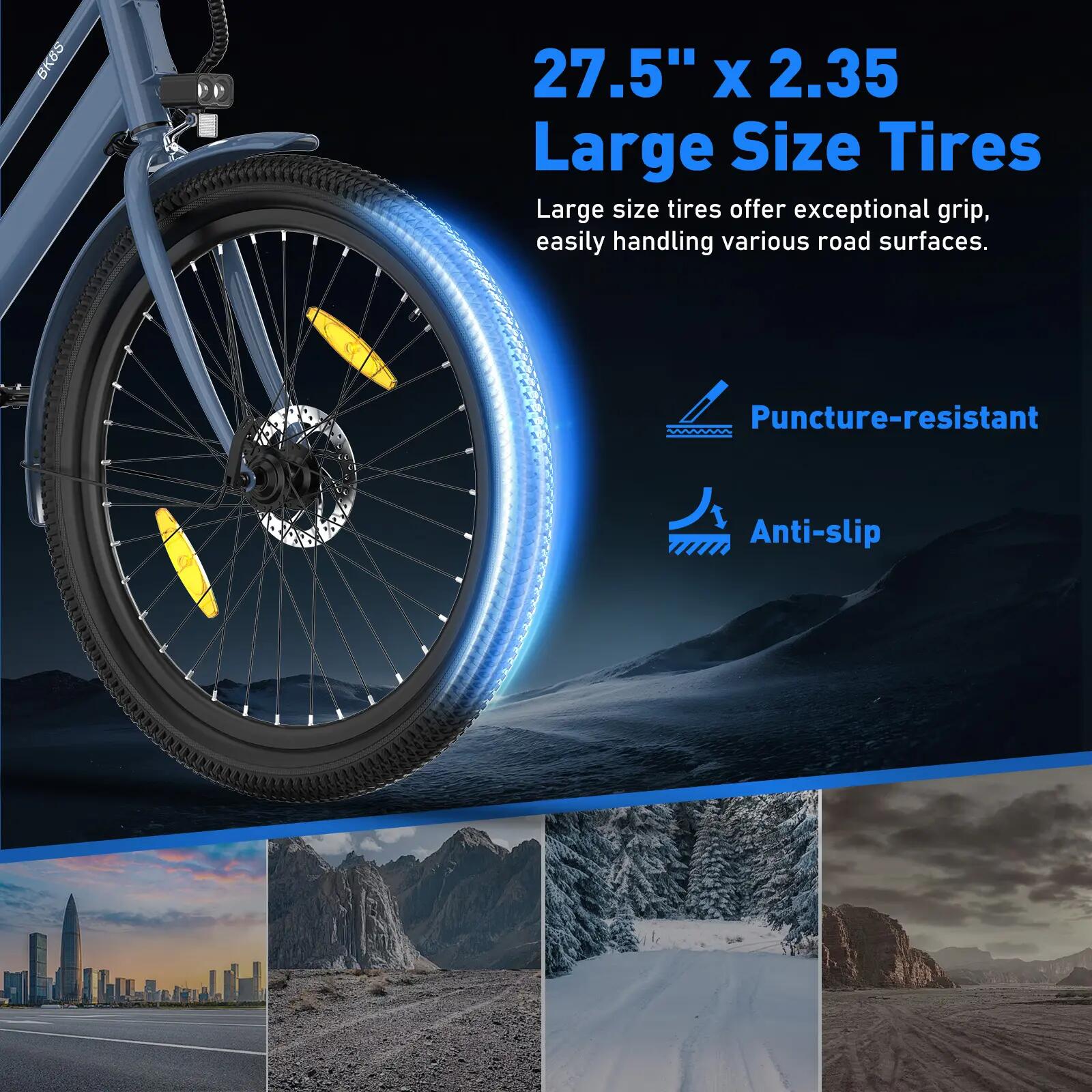 Bici elettrica da città 27,5", telaio basso, 250W, 100 km, BK8SL 6/8