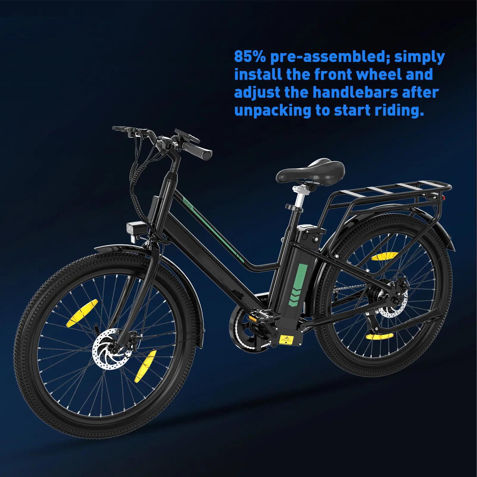 Bici elettrica da città 27,5", telaio basso, 250W, 100 km, BK8SL 8/8