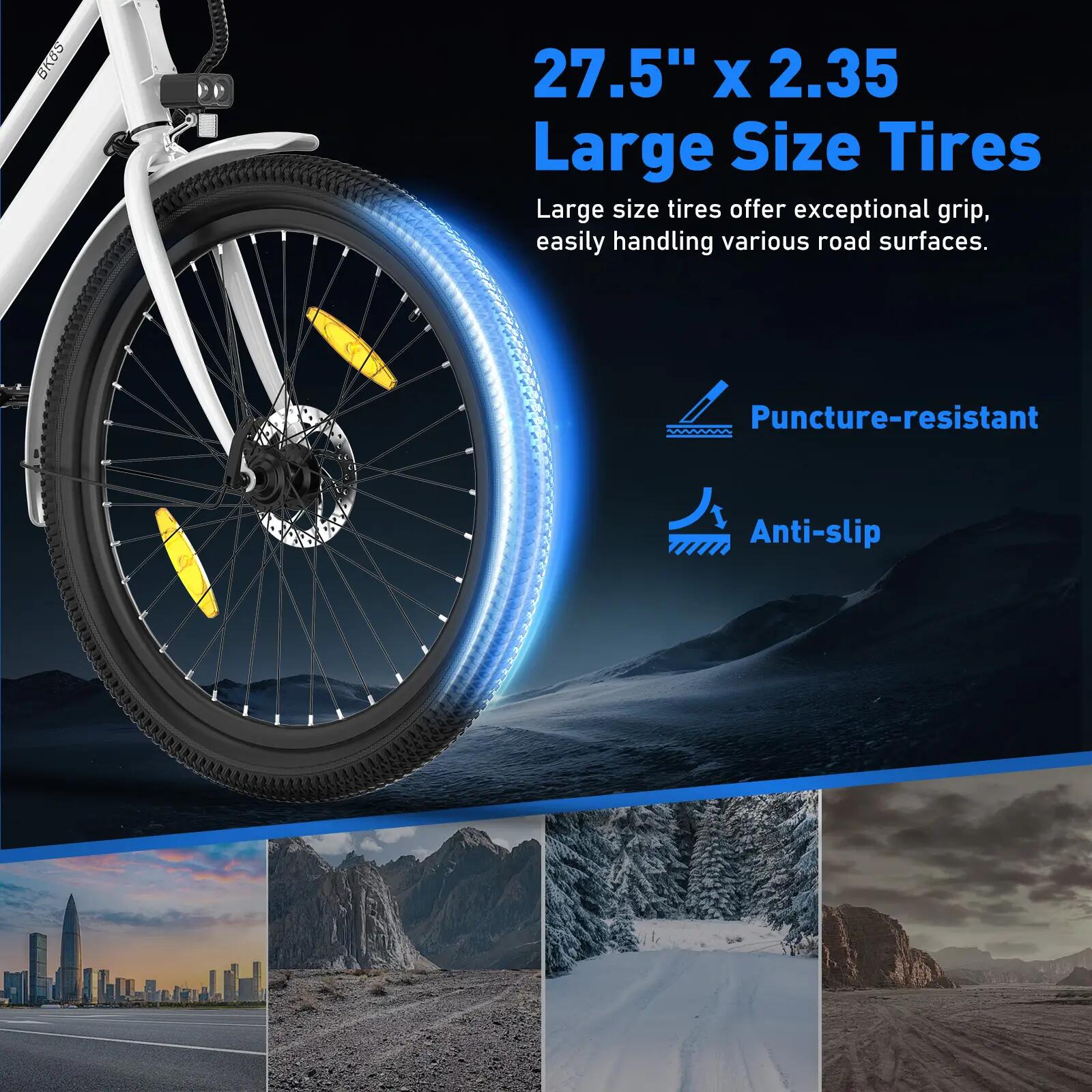 Bici elettrica da città 27,5", telaio basso, 250W, 100 km, BK8SL 6/8