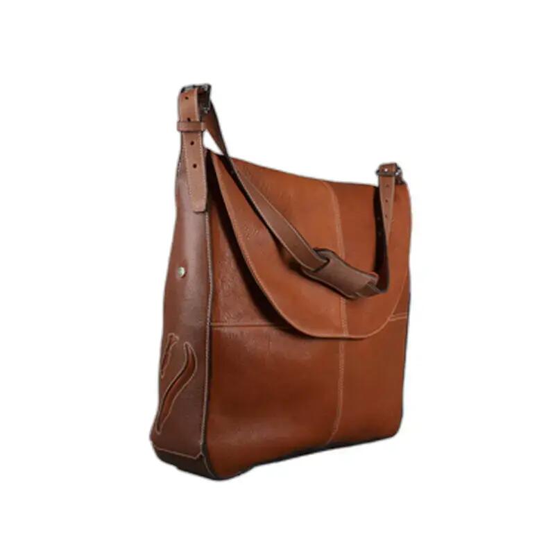 Sac à bandoulière besace en cuir Antarès Milano 2/2