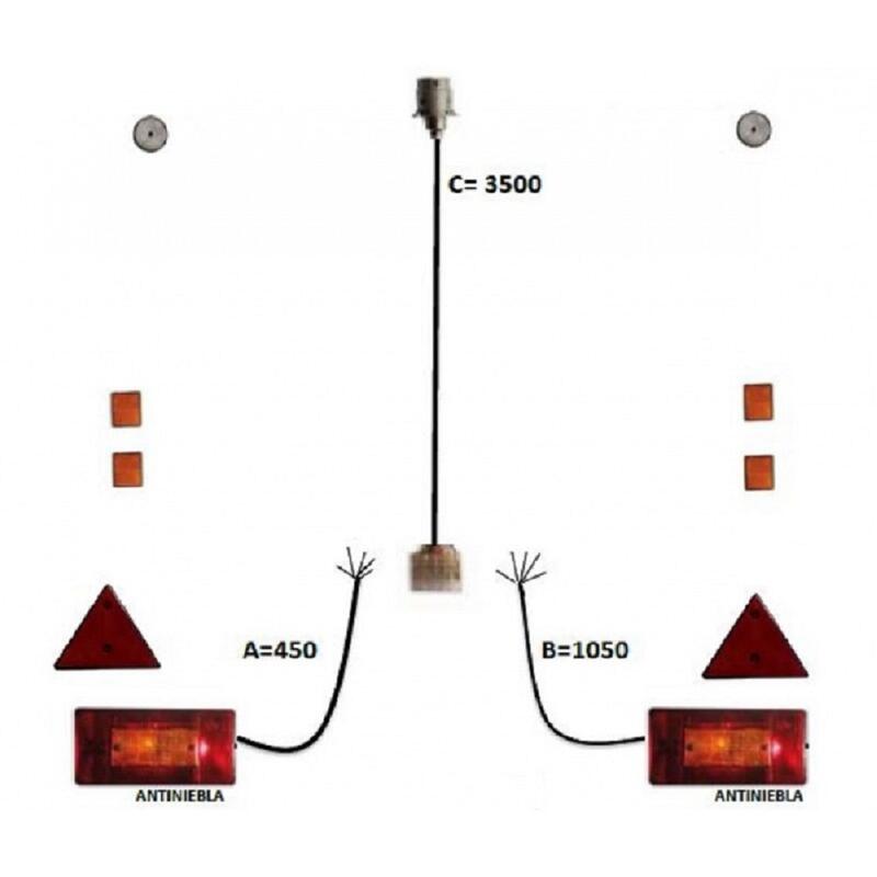 Kit eléctrico para remolque (3000x1600) Para remolque de categoria O1 (hasta 750