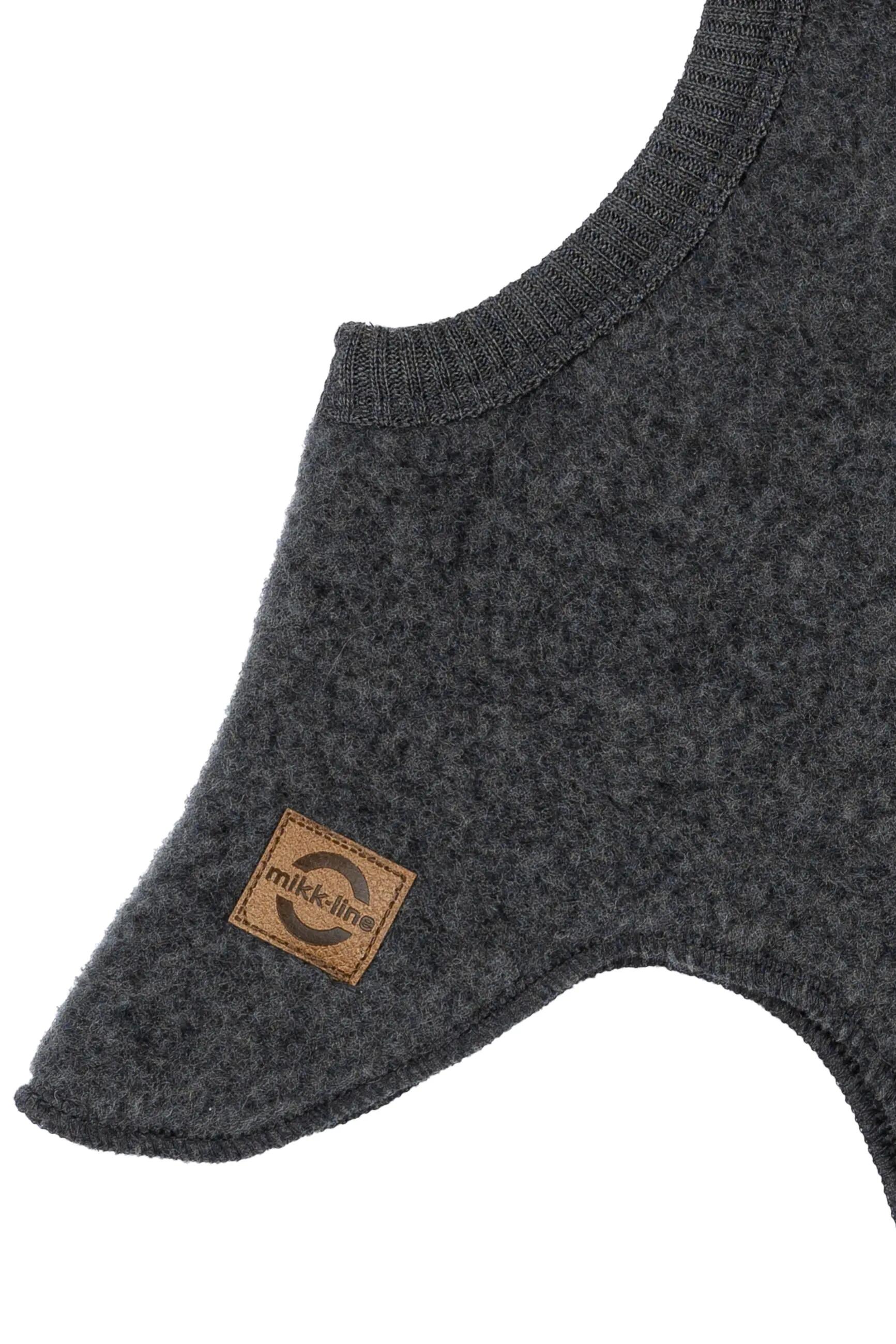 Mikk-line Passamontanha de lã Anthracite Melange 74/80 2/4