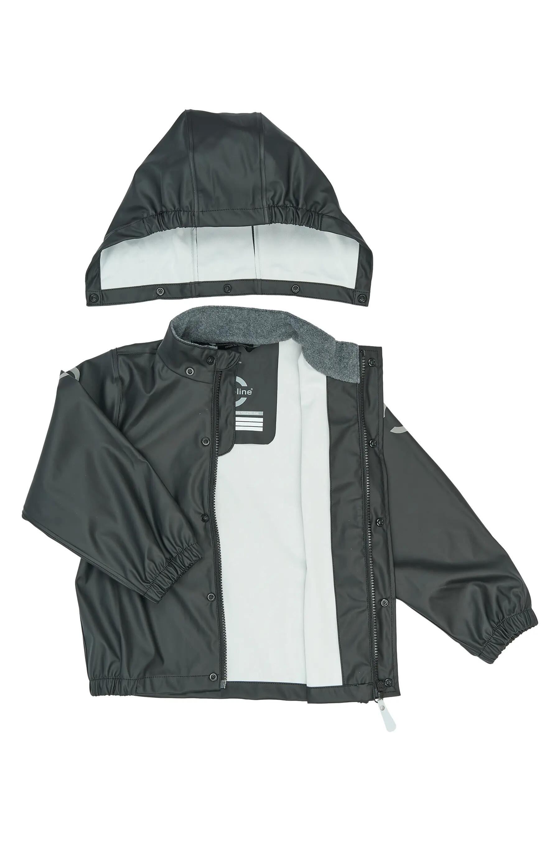 Mikk-line Completo da pioggia in PU con bretelle, GRS Black 74 4/5