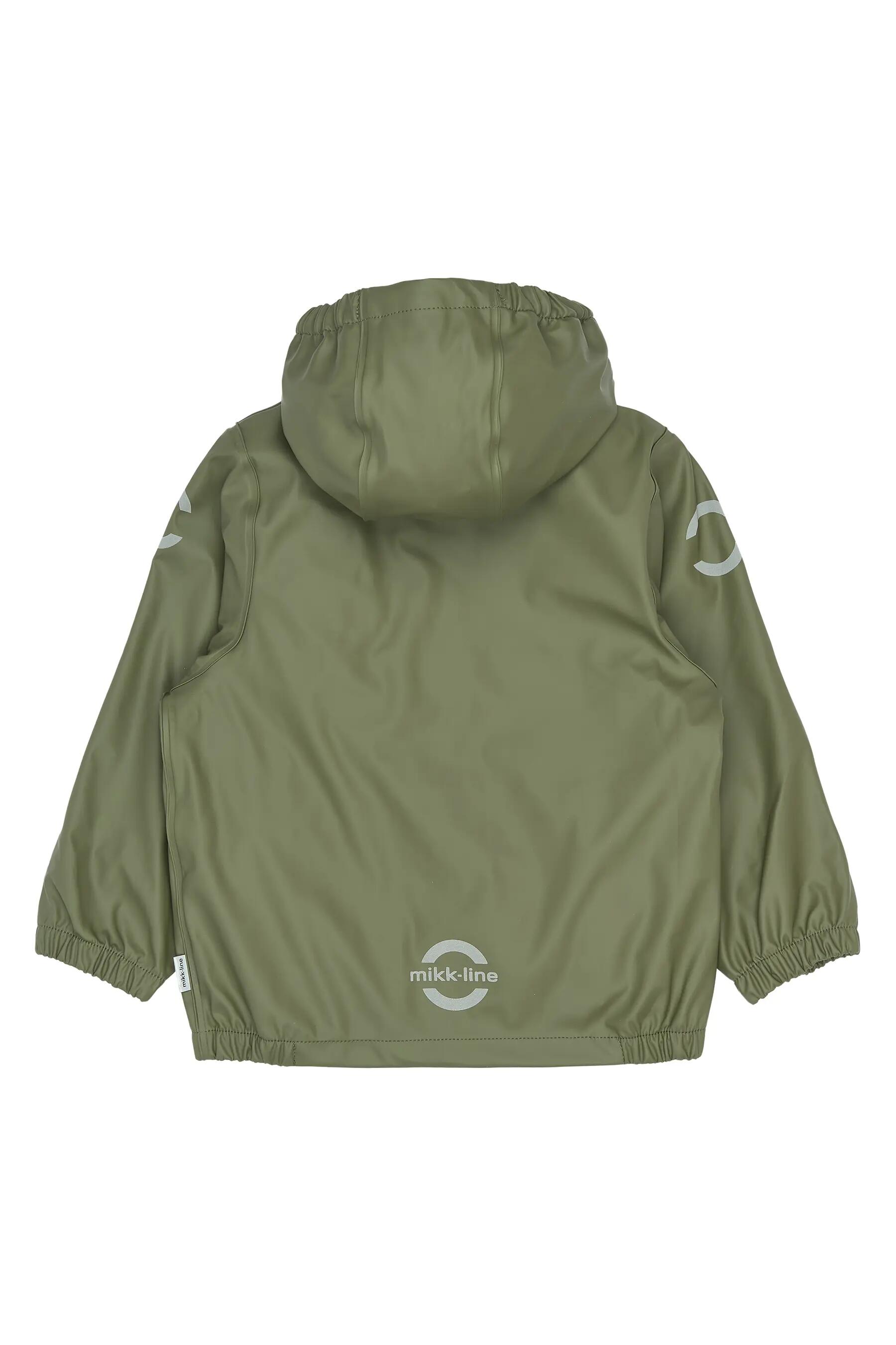 Mikk-line Conjunto de chuva em PU com suspensórios, GRS Dusty Olive 116 3/5