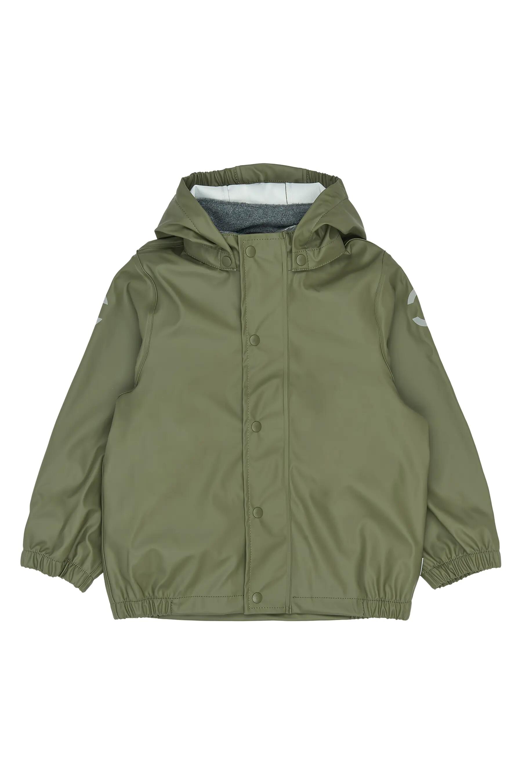 Mikk-line Conjunto de chuva em PU com suspensórios, GRS Dusty Olive 116 2/5