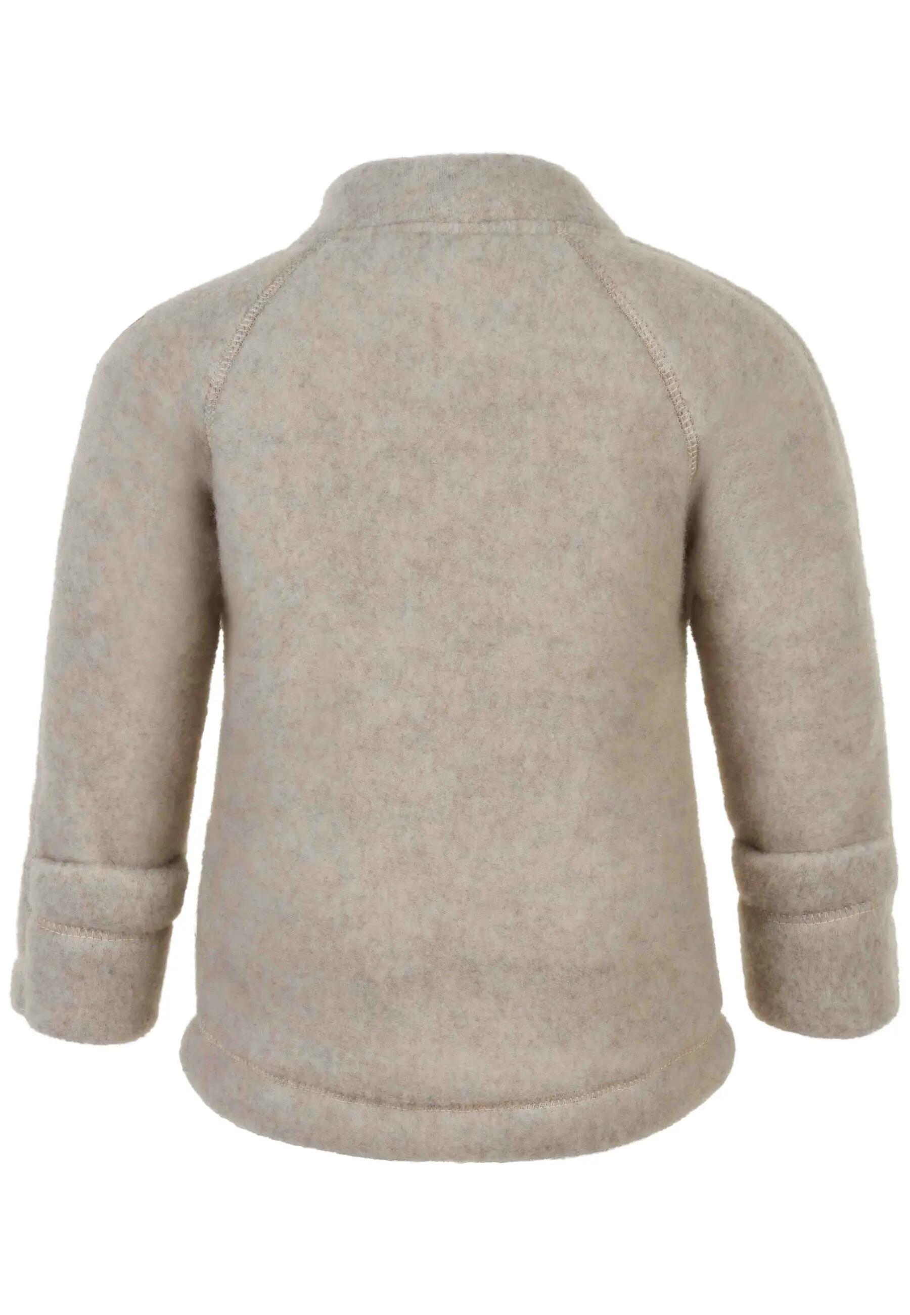 Mikk-line Casaco de bebé em lã Melange Offwhite 68 2/3