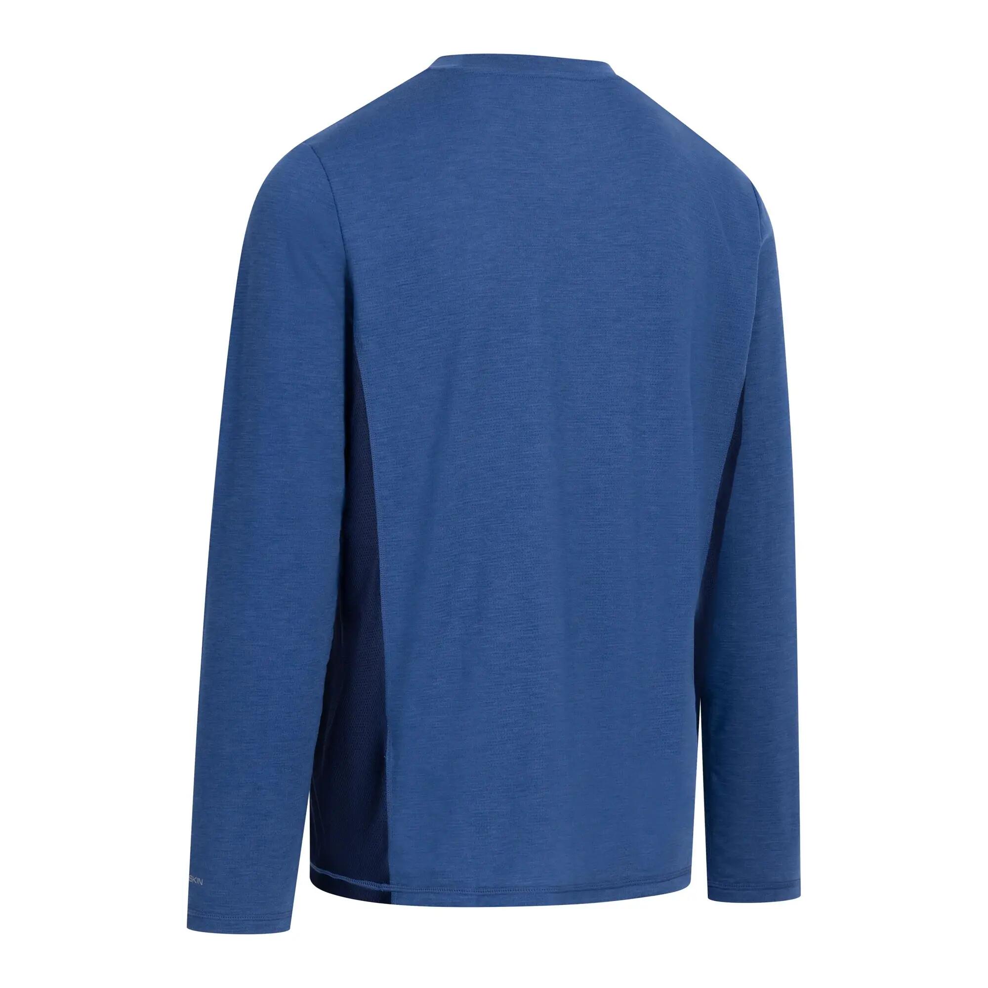 "Charlie" TShirt für Langärmlig Herren Indigoblau meliert 2/3