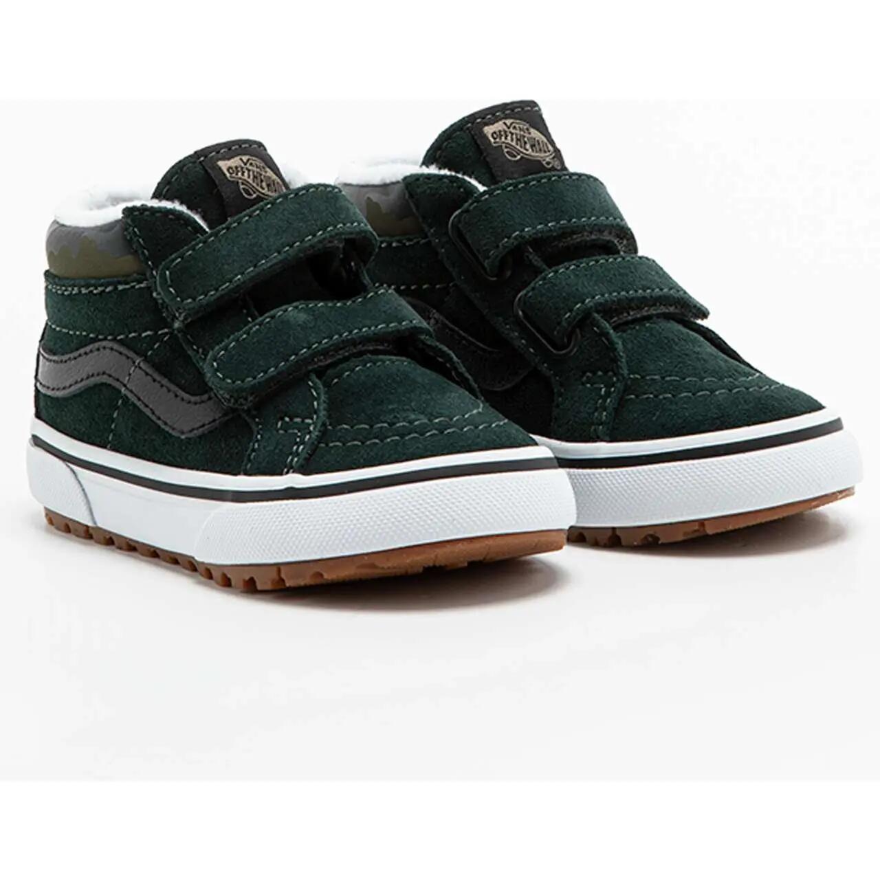 BUTY DZIECIĘCE VANS TRAMPKI SKÓRA ZAMSZOWA OCIEPLANE RZEP MID REISSUE 2/4
