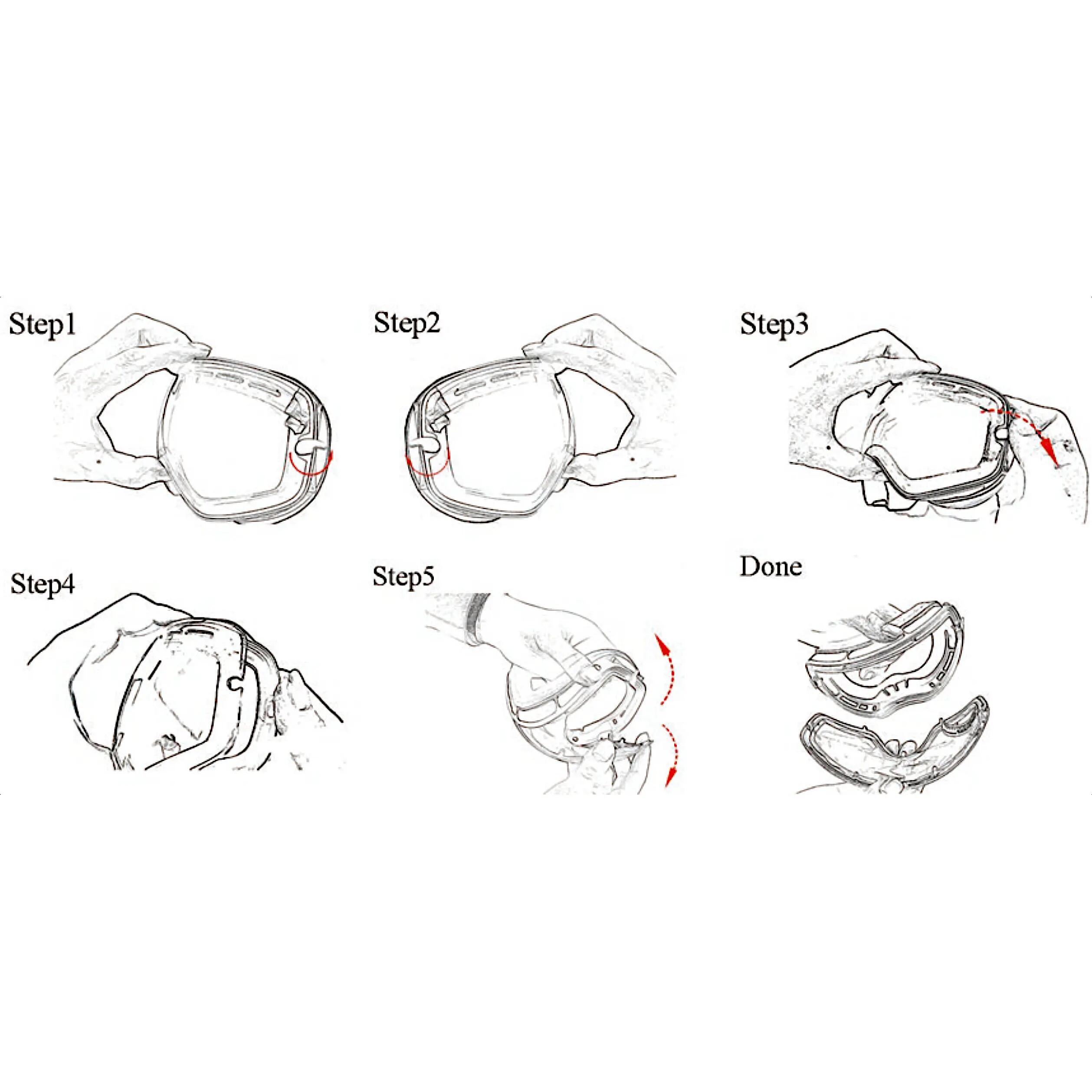 YEAZ Cristal intercambiable para gafas de esquí y snowboard con marco 3/3