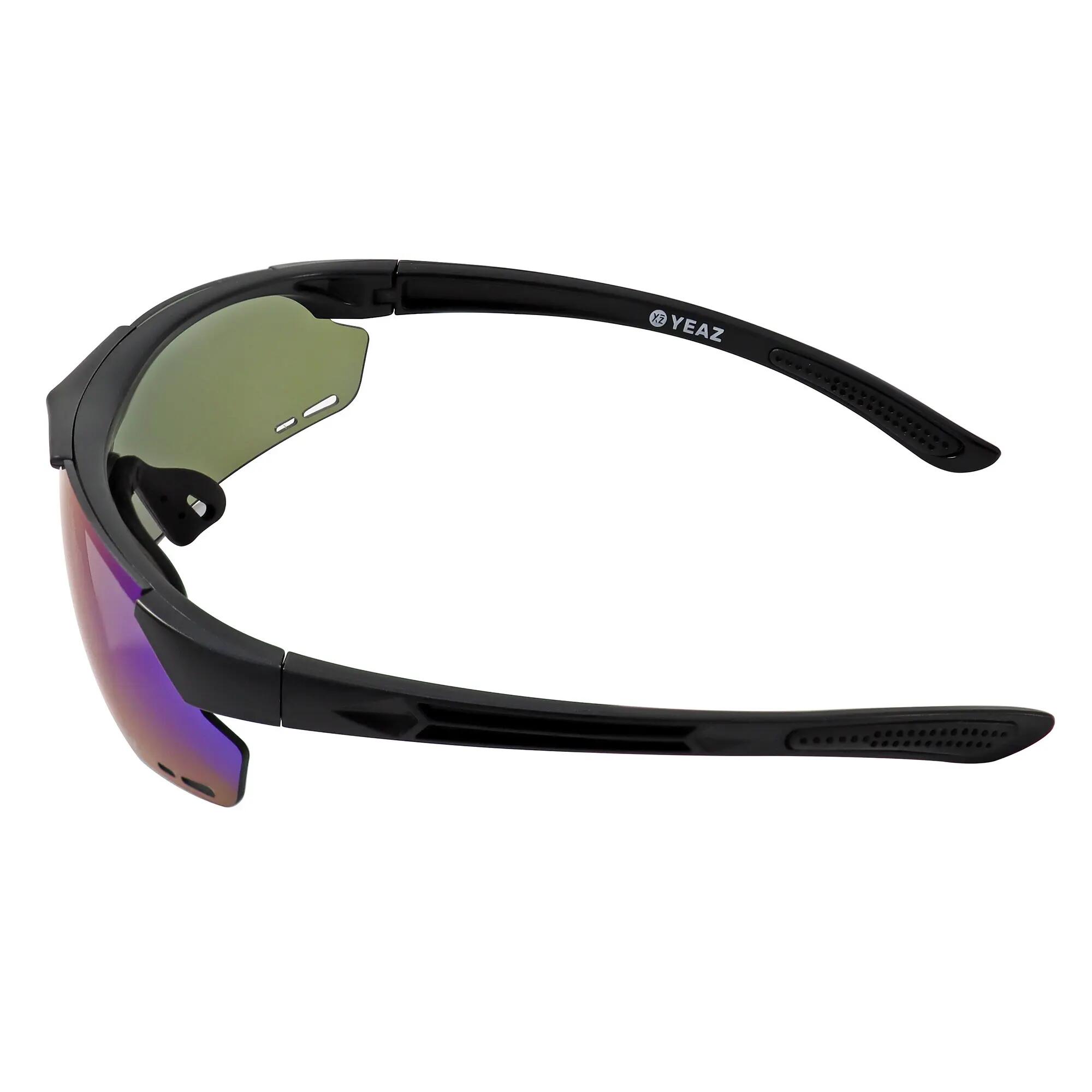 YEAZ Occhiali da sole sportivi Magnet Nero opaco / Blu pieno Revo SUNUP 5/6