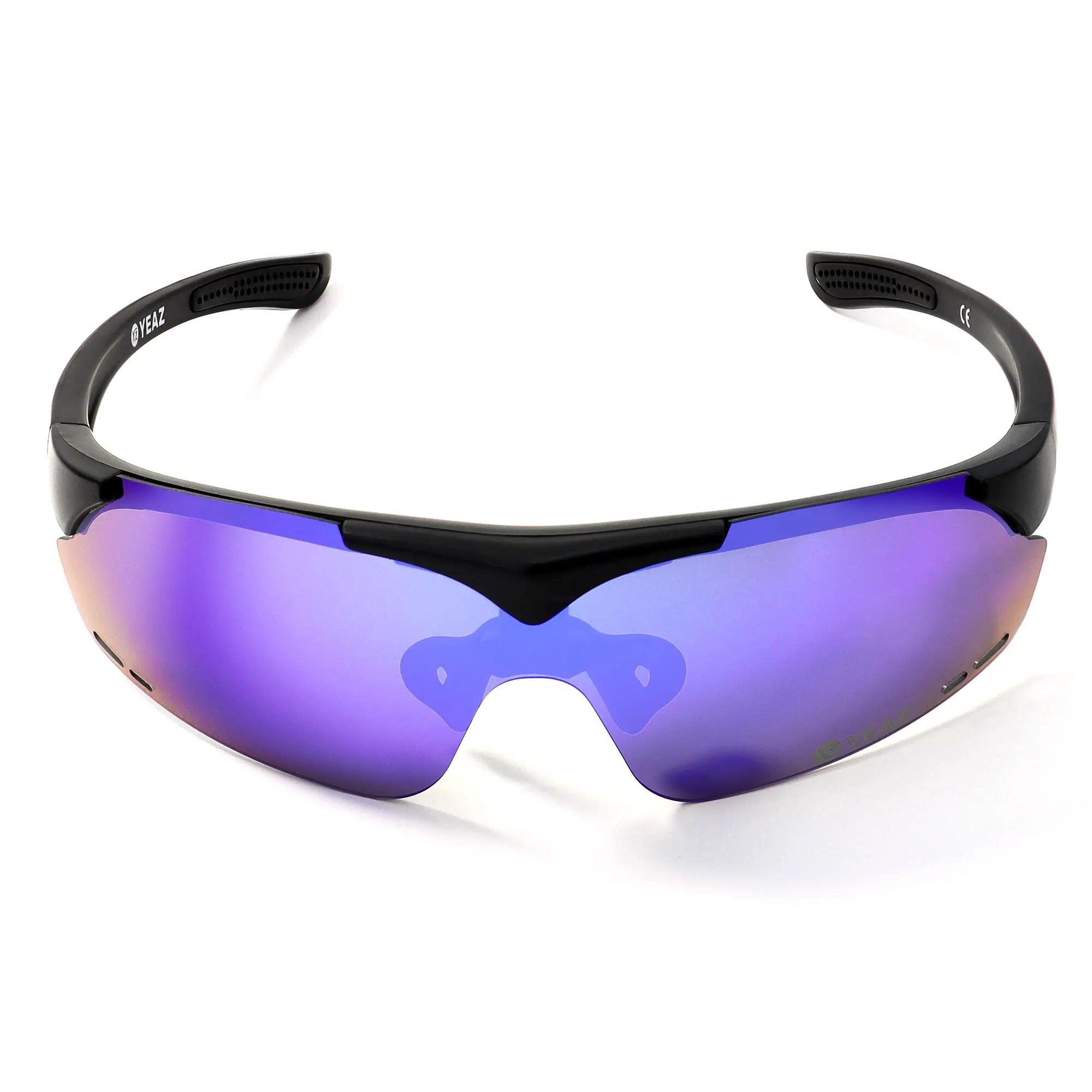 YEAZ Occhiali da sole sportivi Magnet Nero opaco / Blu pieno Revo SUNUP 4/6