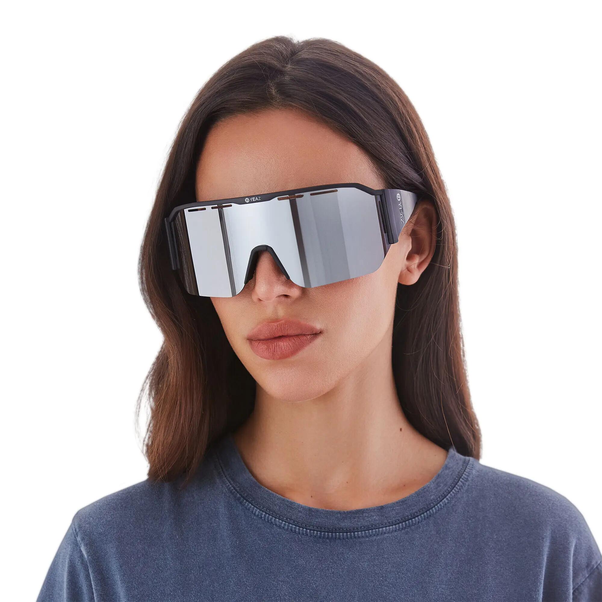 YEAZ Occhiali da sole sportivi verde/argento SUNVIBE 3/6