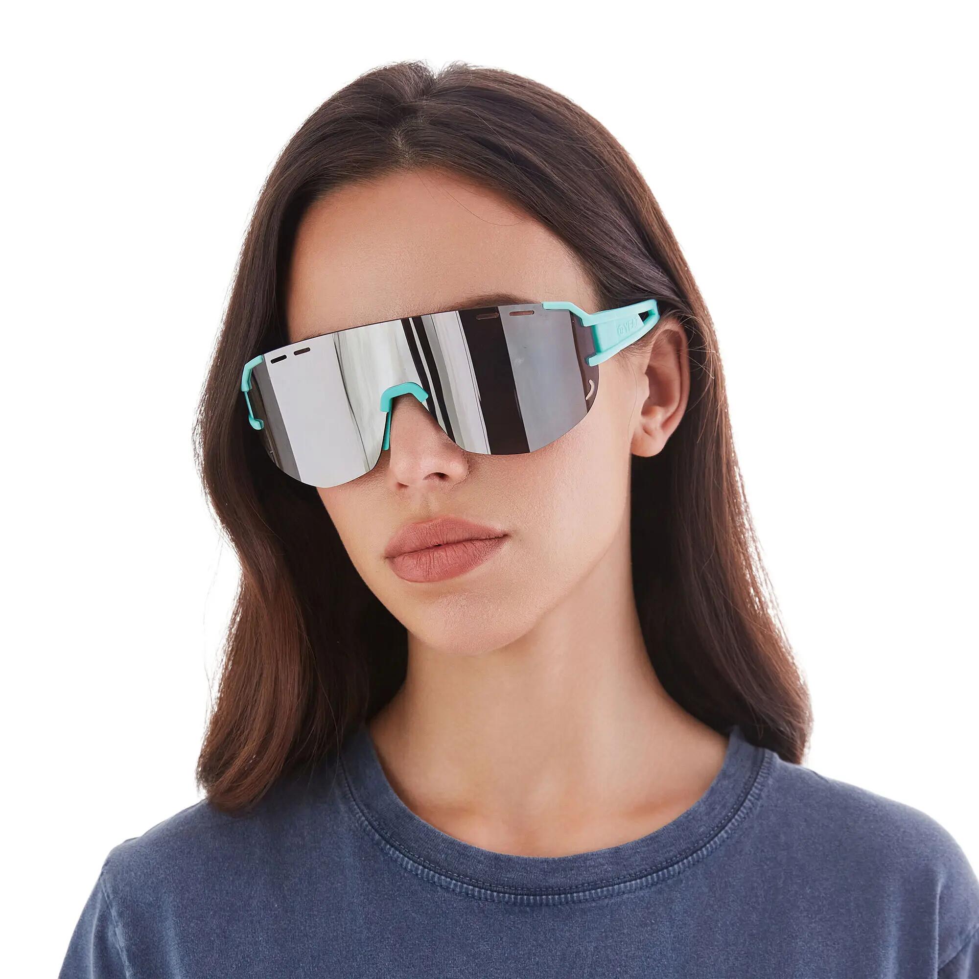 YEAZ Occhiali da sole sportivi bianco/blu SUNGLOW 3/6