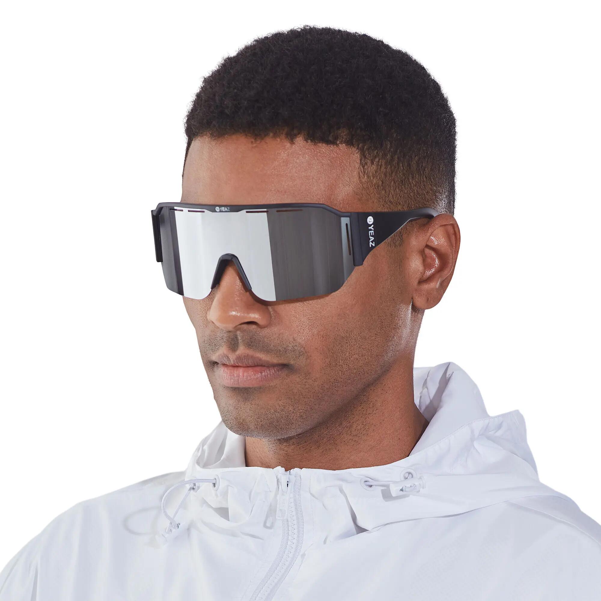 YEAZ Occhiali da sole sportivi verde/argento SUNVIBE 2/6
